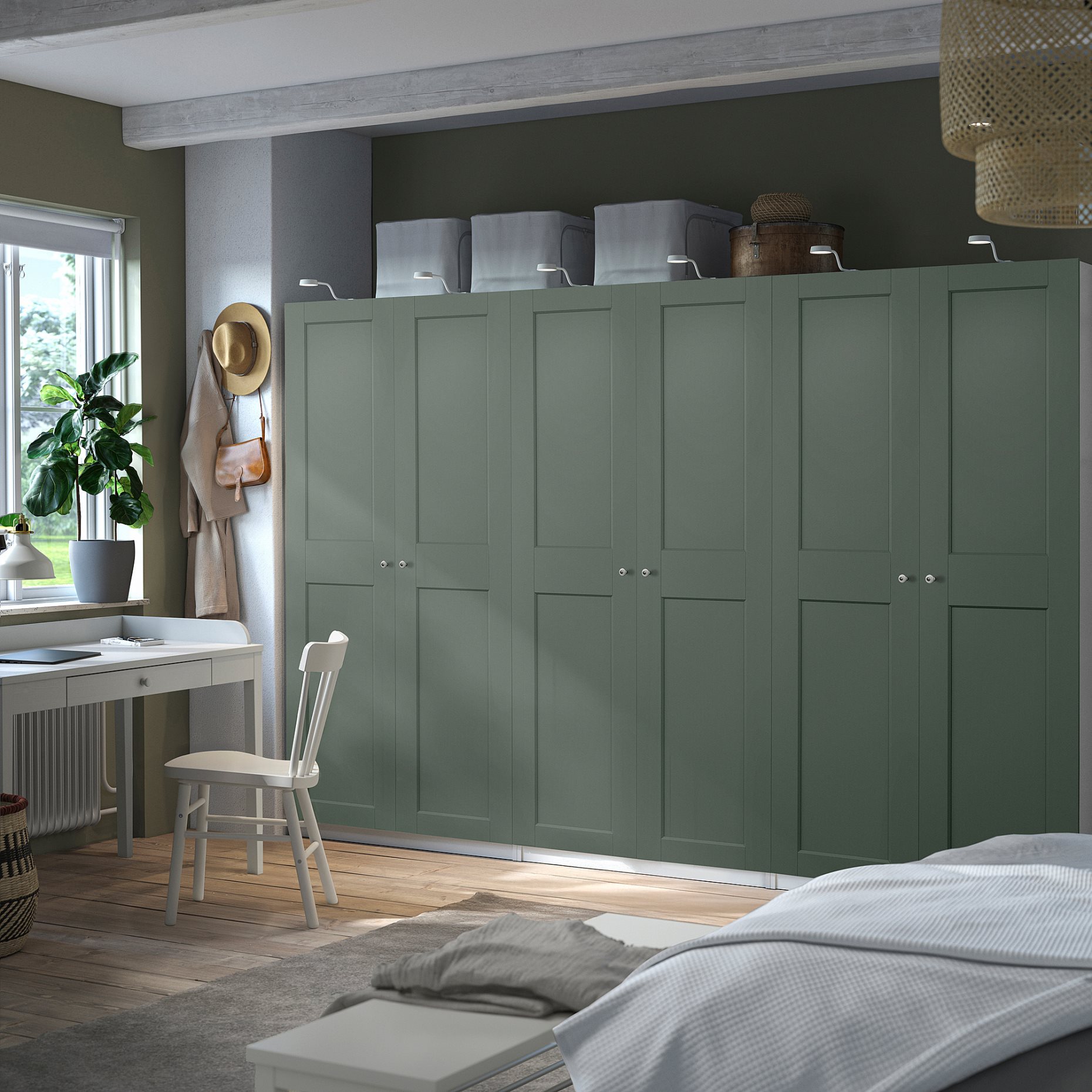 PAX/GRIMO, wardrobe combination, 300x60x201 cm, 795.792.86