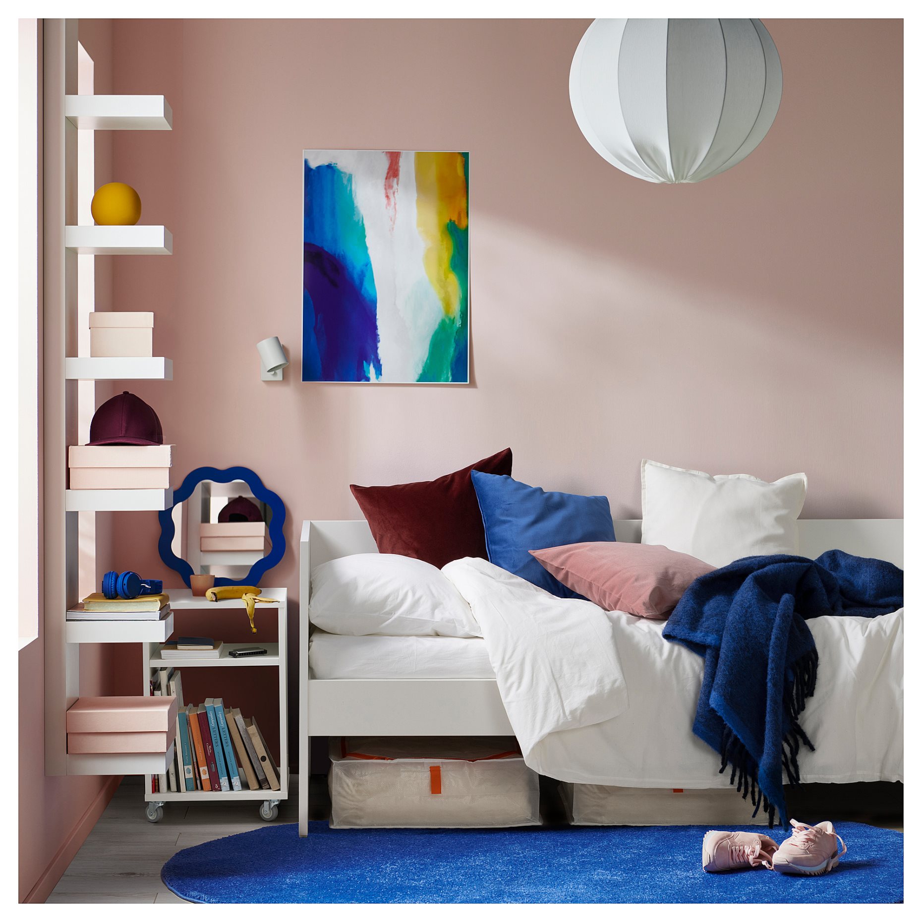 VIHALS, day-bed with 1 mattress, 80x200 cm, 795.805.53
