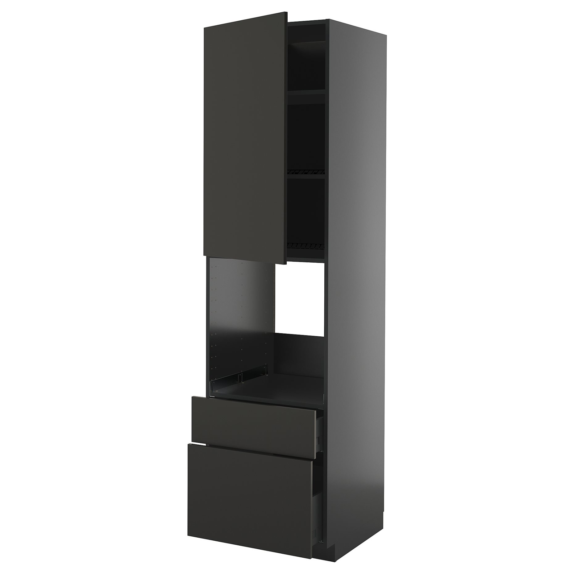 METOD/KNIVSHULT, high cabinet for oven with door/2 drawers, 60x60x220 cm, 795.899.16