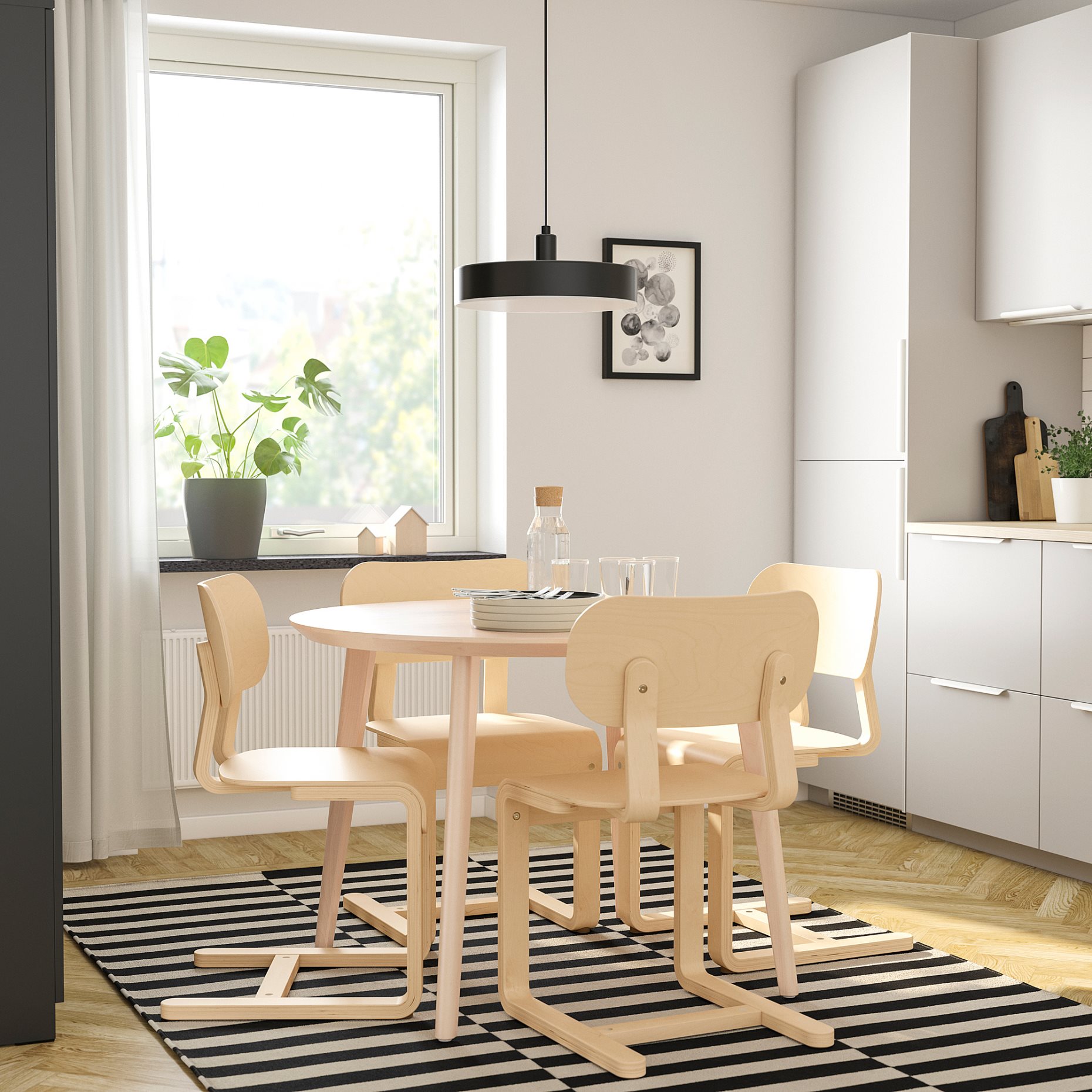 LISABO/LYCKAN, table and 4 chairs, 795.902.60