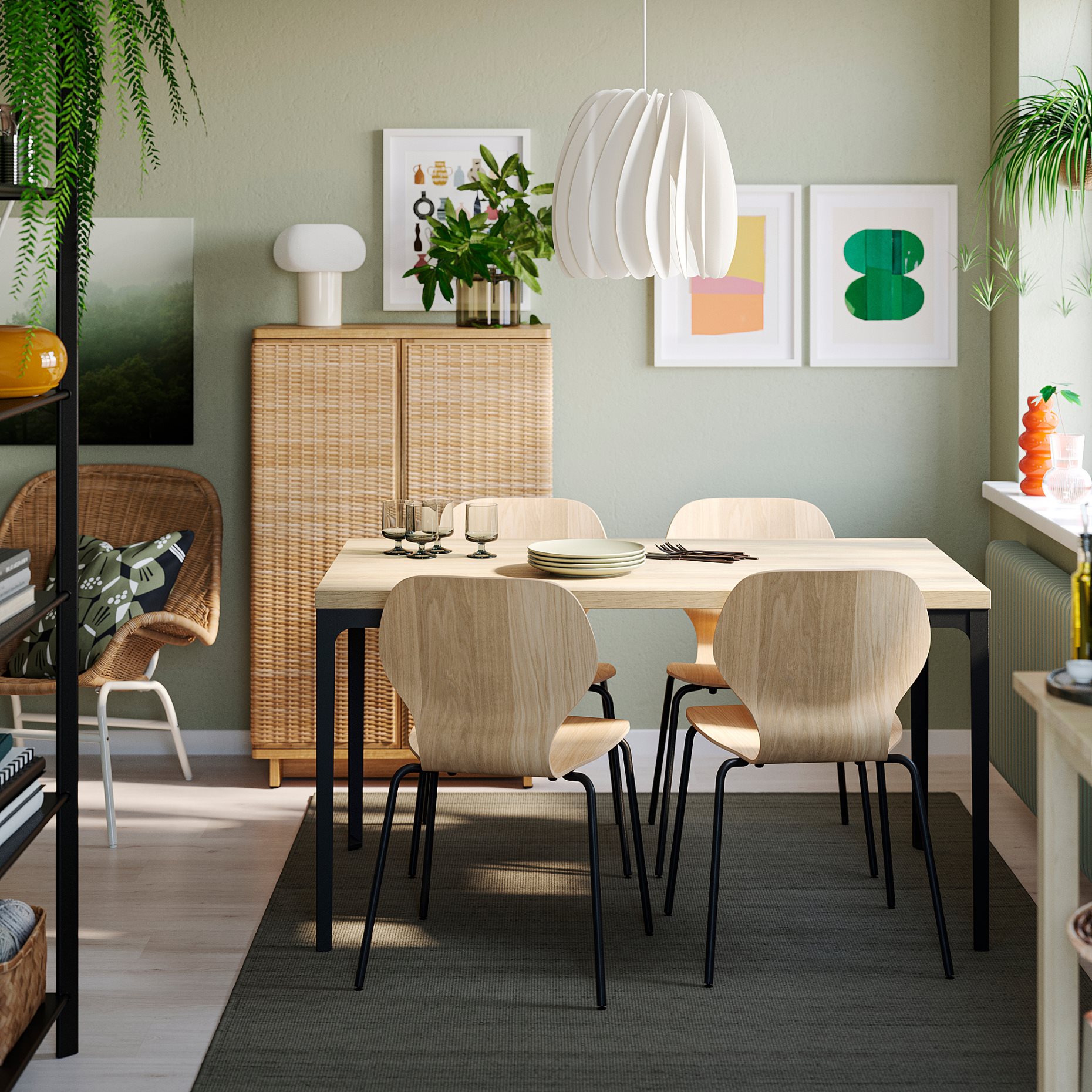 SKÅLSTA, table and 4 chairs, 140x80 cm, 796.092.12