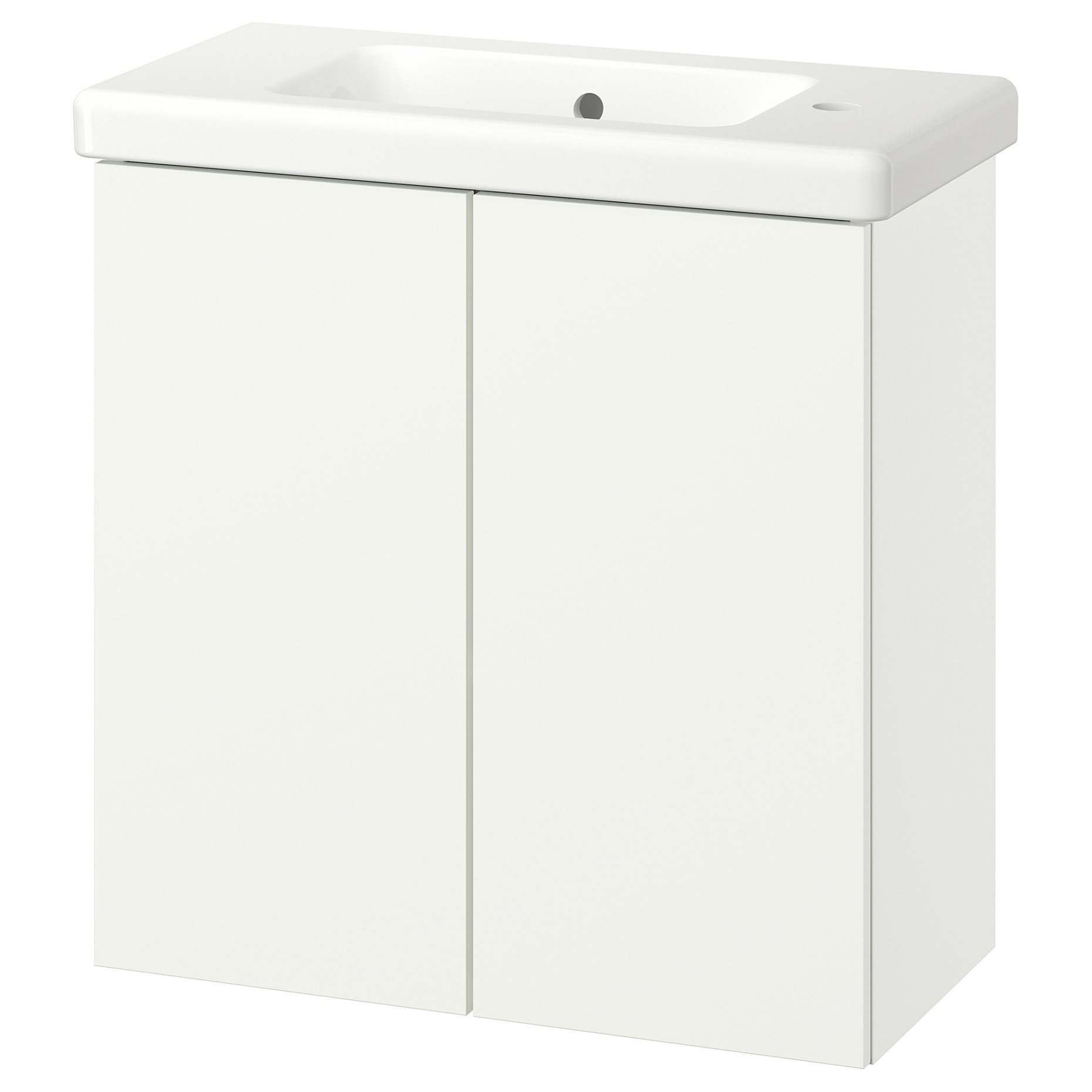 ENHET/TVALLEN, wash-stand with doors/wash-basin, 64x33x65 cm, 796.133.46
