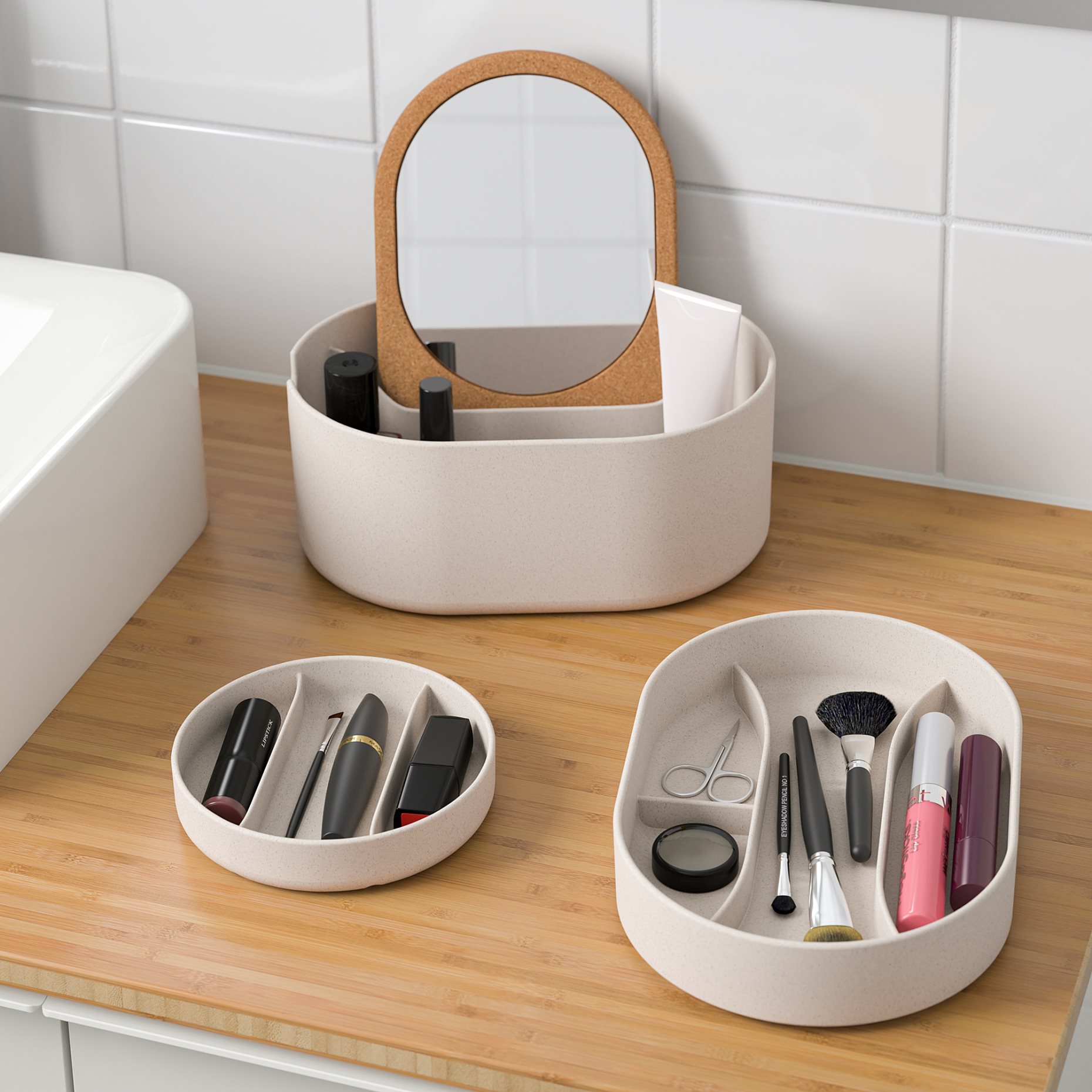 SAXBORGA, storage box with mirror lid, 803.918.82