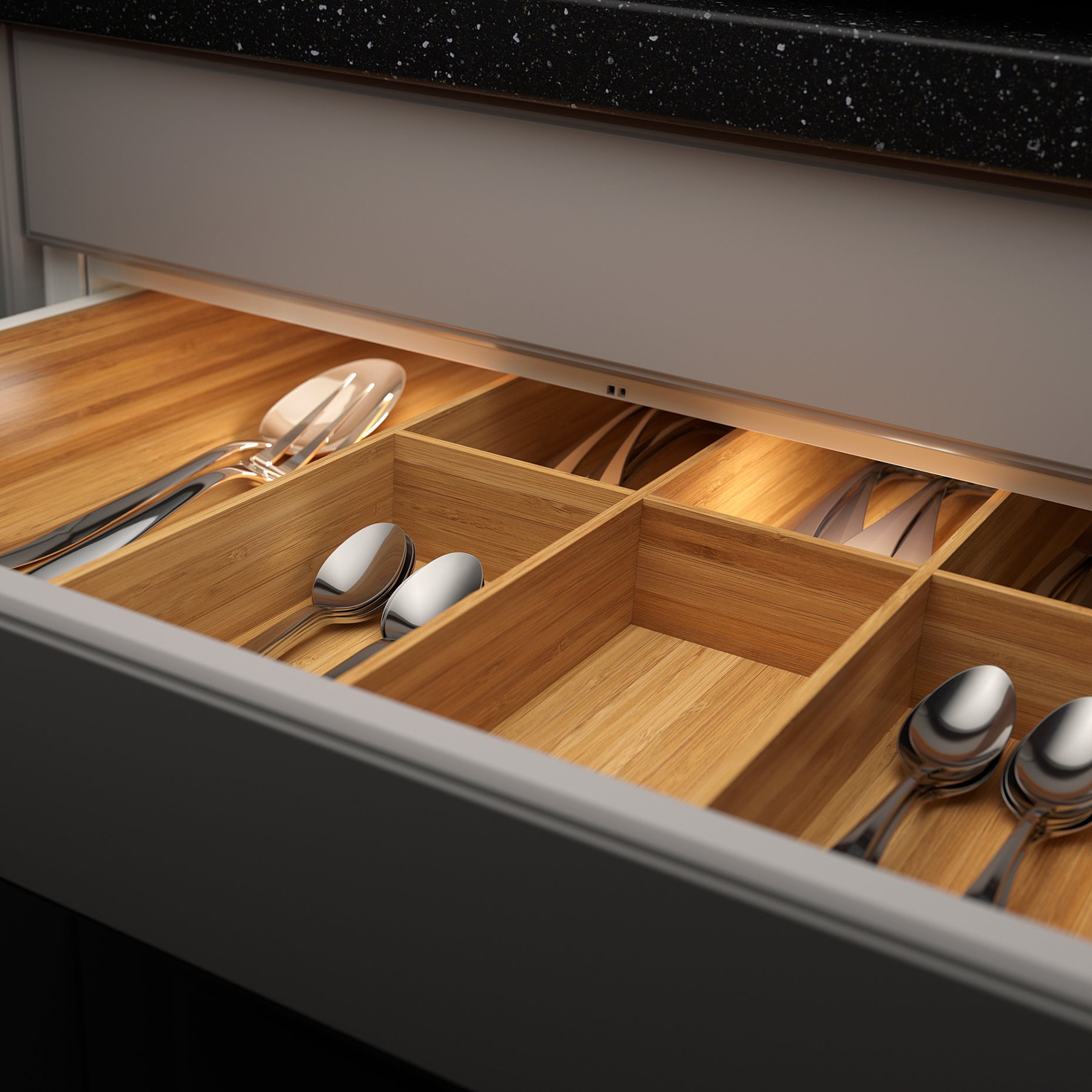 MITTLED, LED ktchn drawer lighting with sensor dimmable, 56 cm, 804.635.48