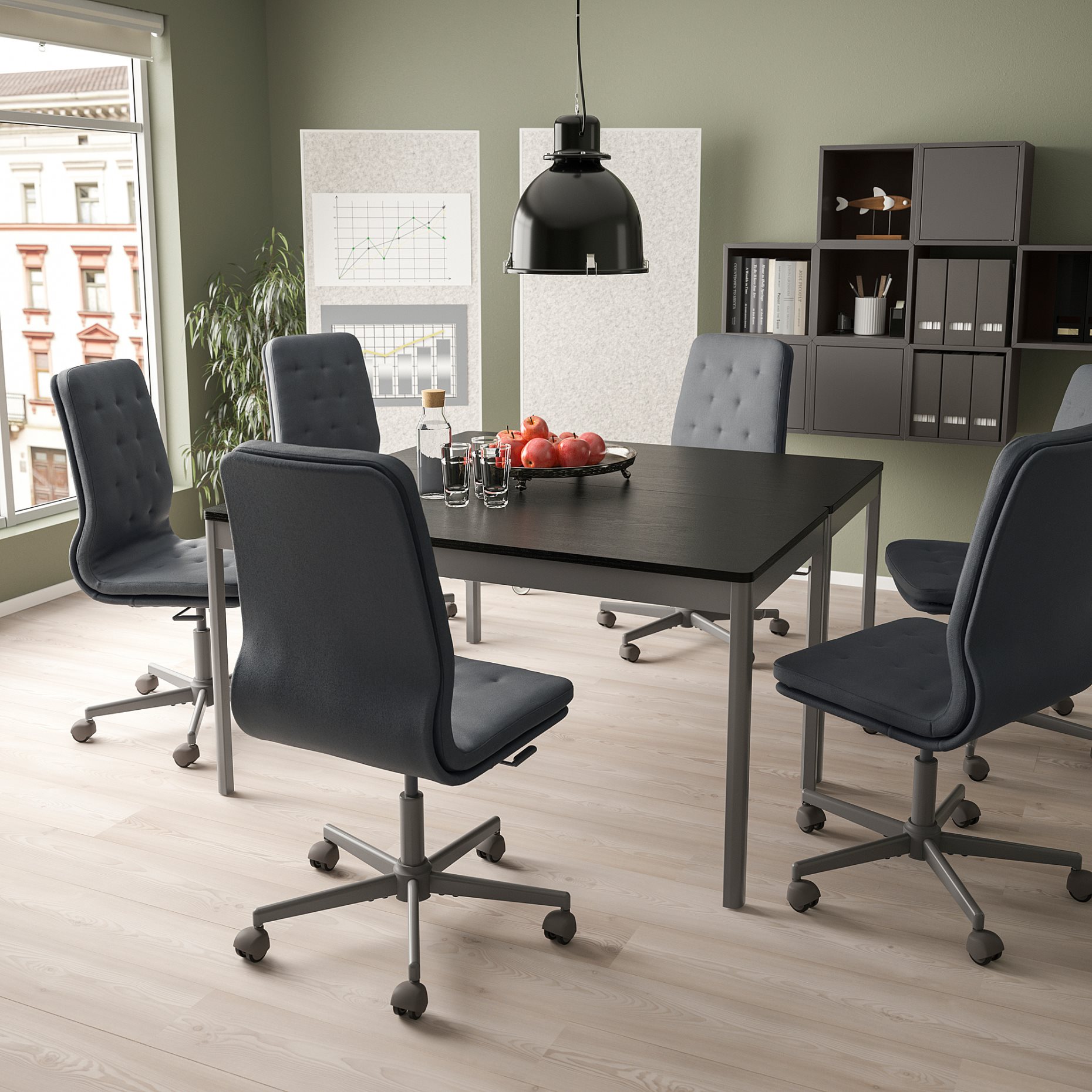 MULLFJÄLLET, conference chair with castors, 804.724.92