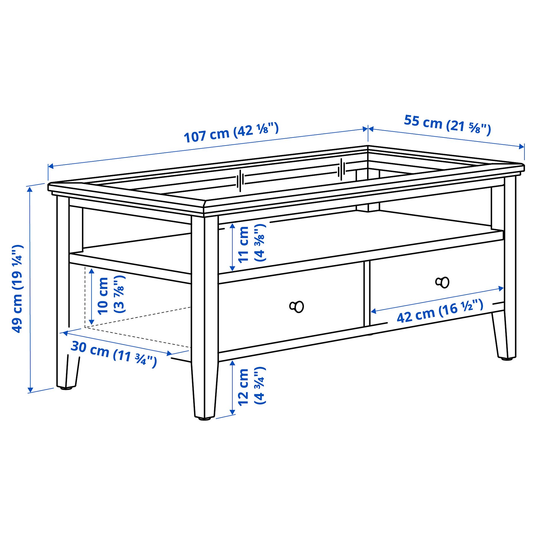 IDANÄS, coffee table, 107x55 cm, 804.878.70