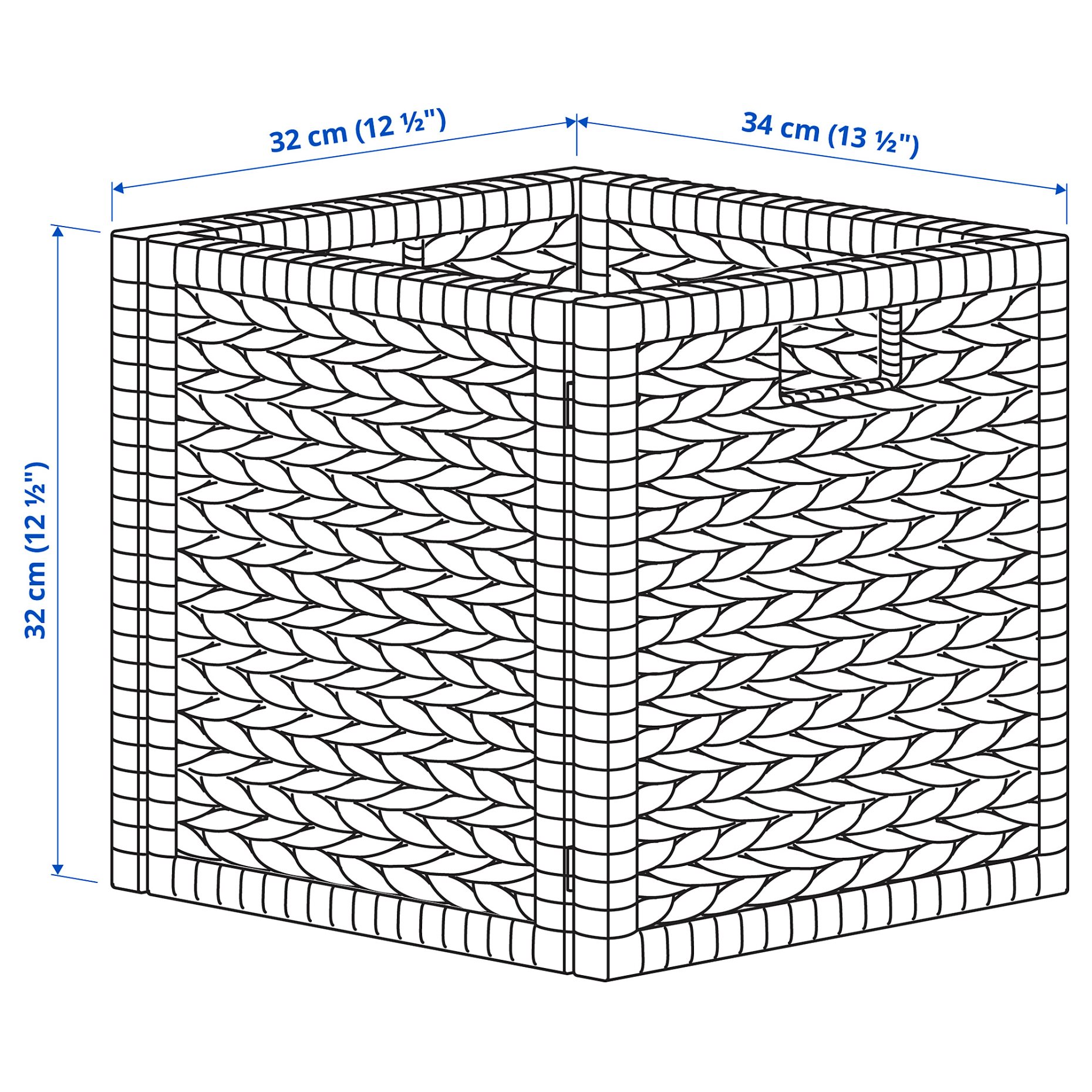 LABBSAL, καλάθι χειροποίητο, 32x34x32 cm, 805.007.96