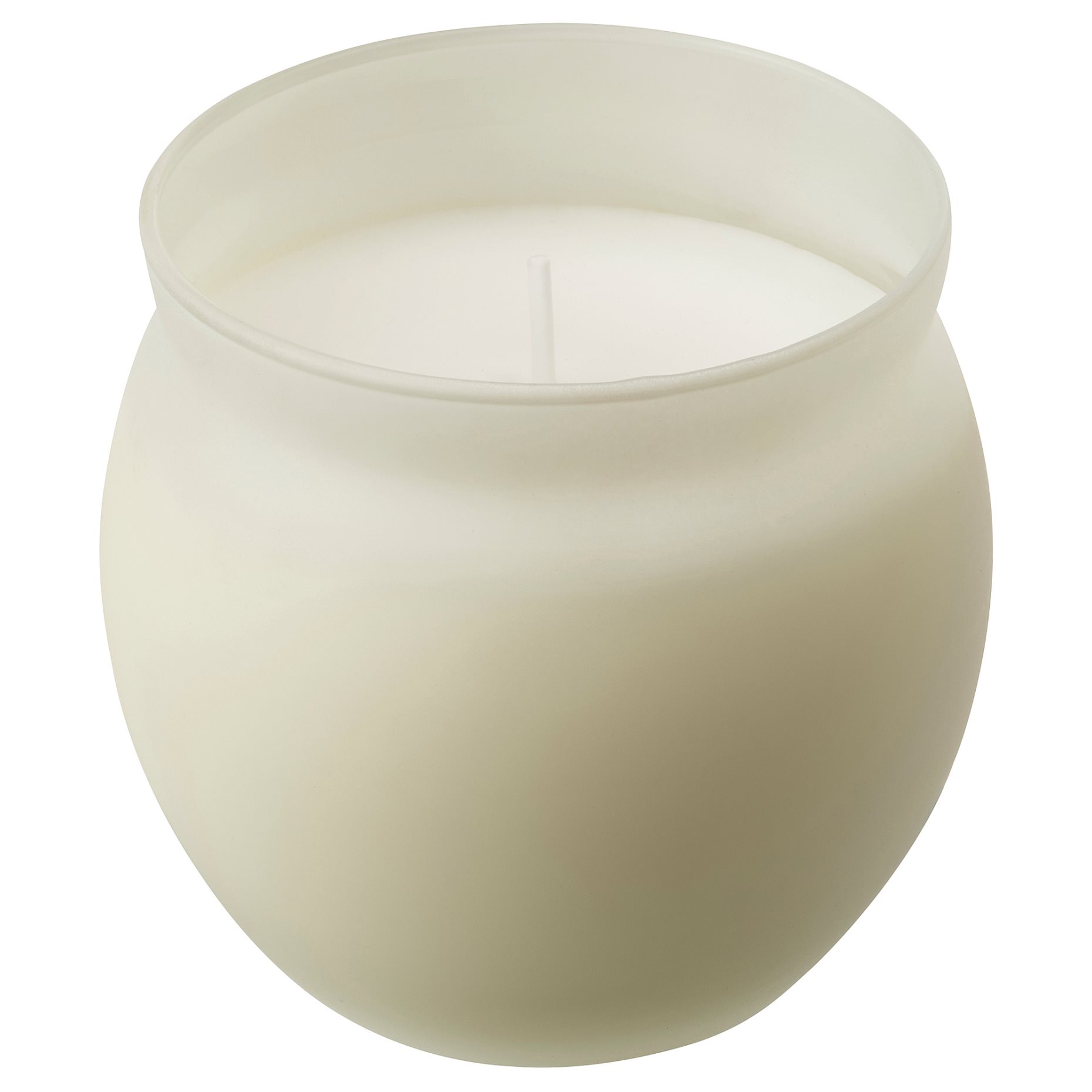 JÄMLIK, scented candle in glass/Vanilla, 50 hr, 805.021.54