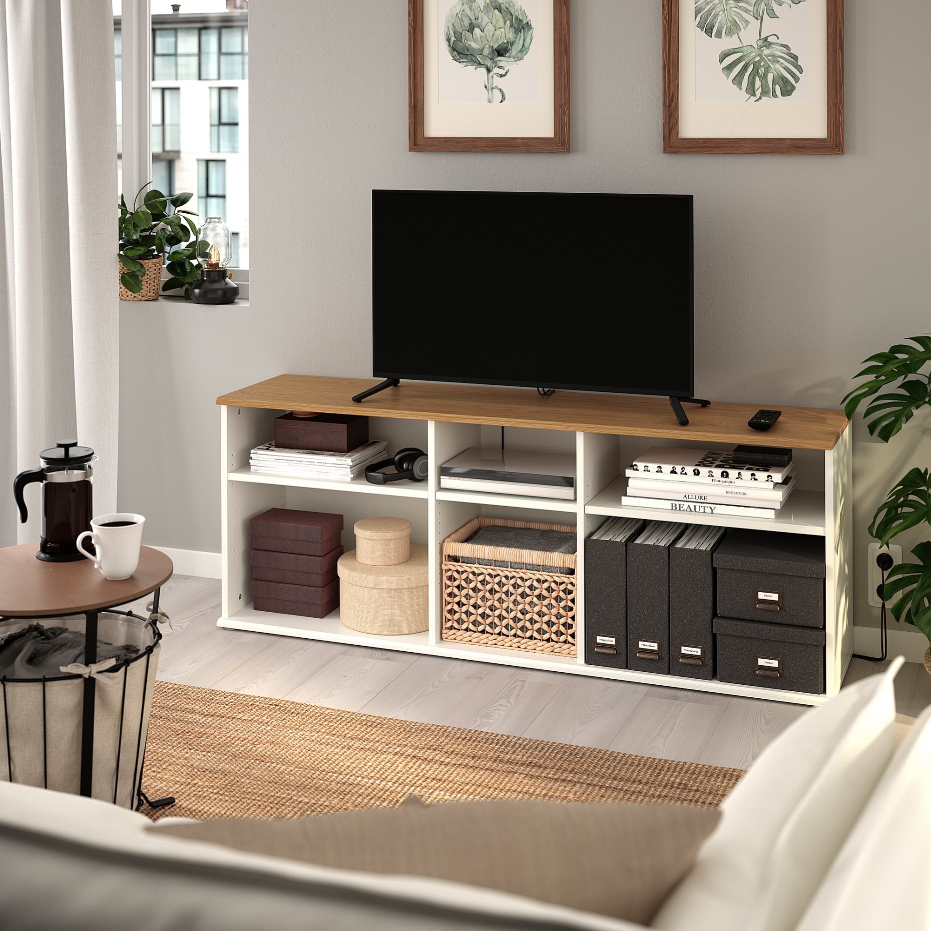 SKRUVBY, TV bench, 156x38x60 cm, 805.035.49