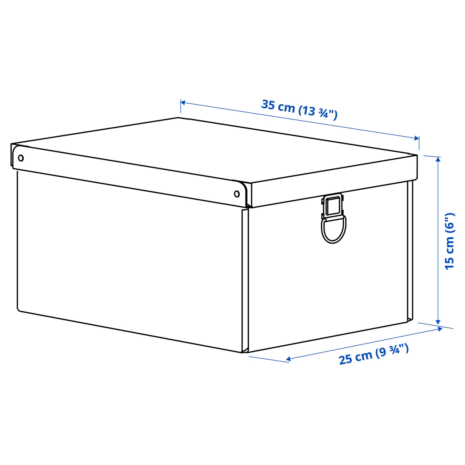 NIMM, κουτί αποθήκευσης με καπάκι, 25x35x15 cm, 805.181.69
