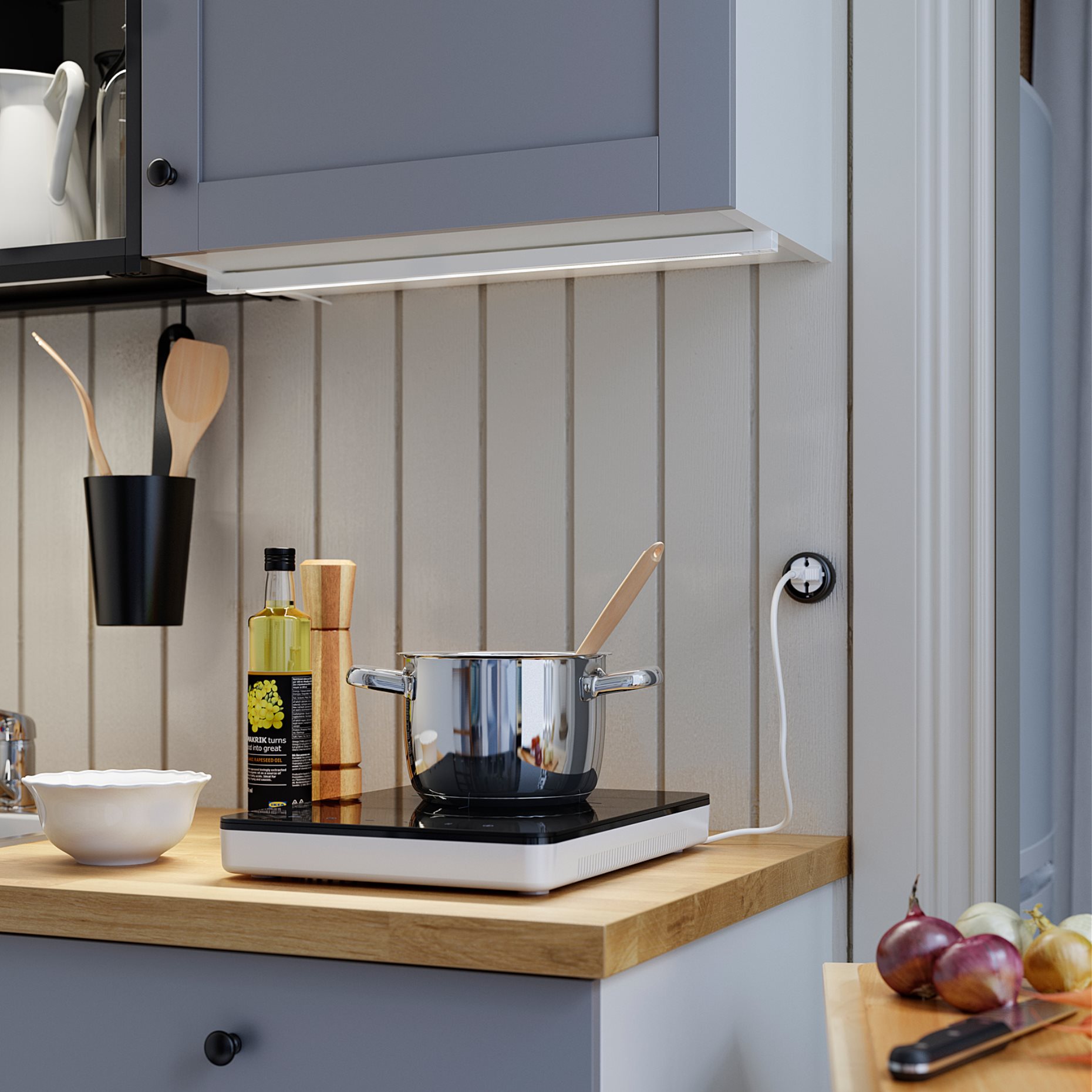 SKYDRAG, ταινία με ενσωματωμένο φωτισμό LED ντουλάπας/πάγκου με αισθητήρα/ρυθμιζόμενης έντασης, 40 cm, 805.293.75