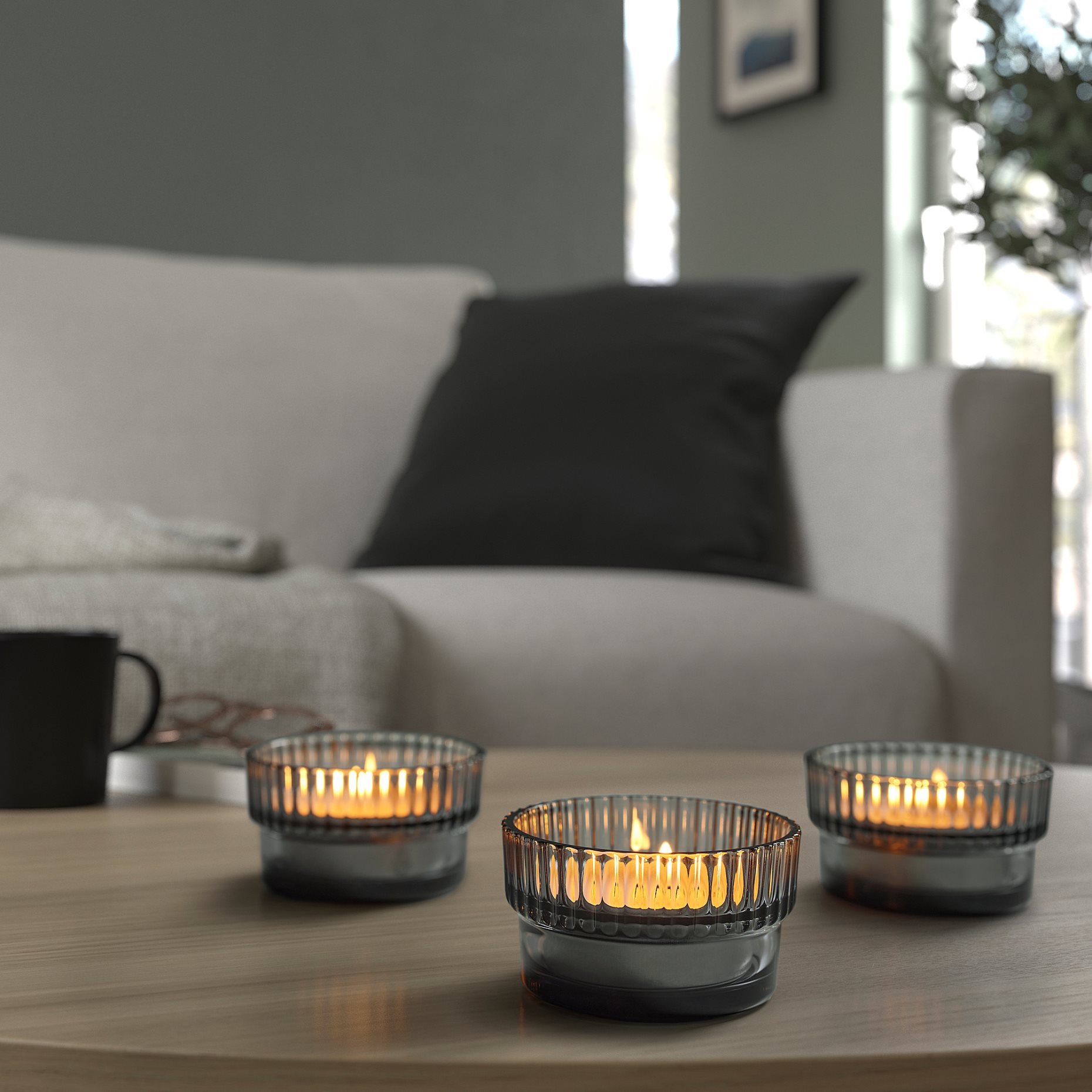 GRADVIS, candle holder/3 pack, 4.5 cm, 805.388.84