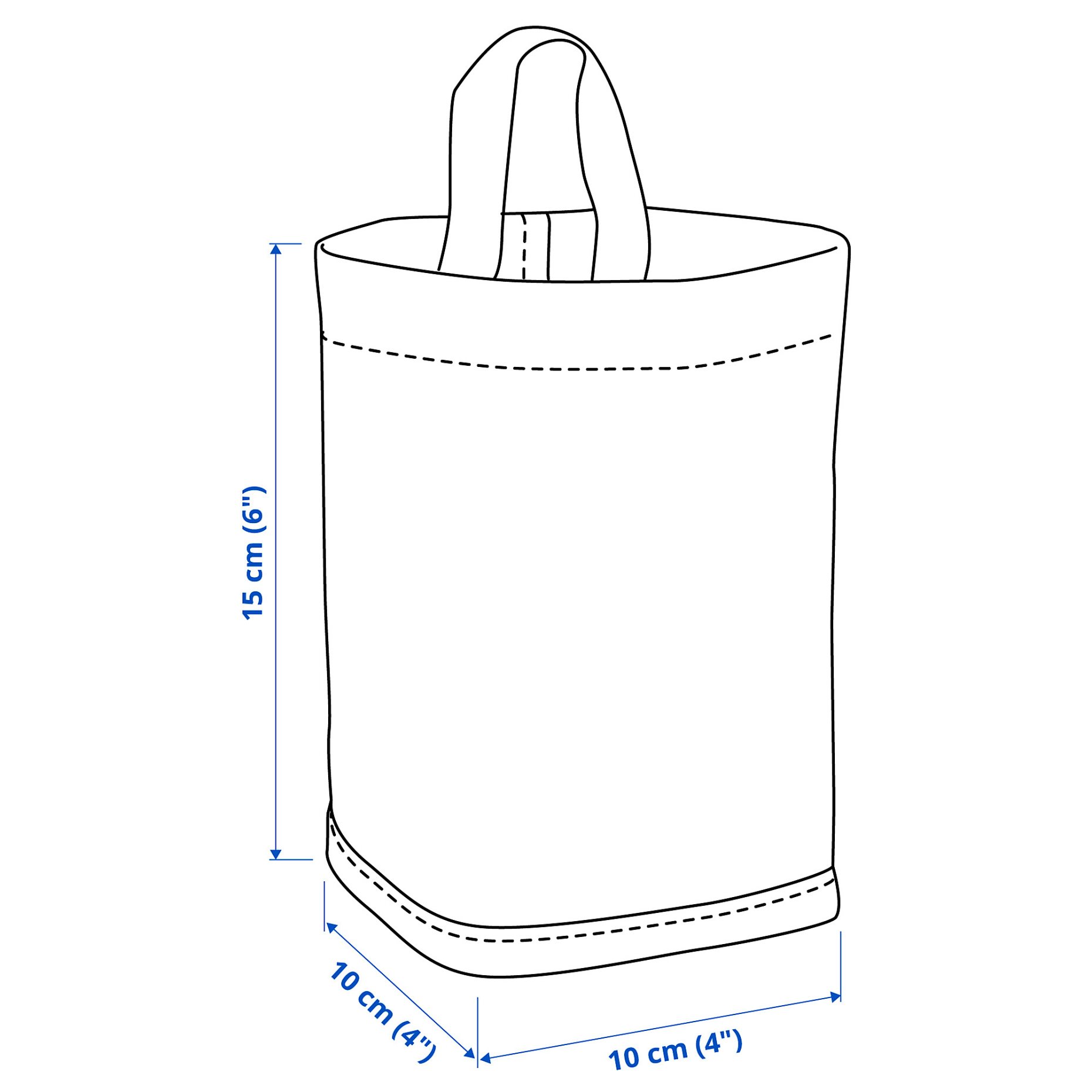 PURRPINGLA, storage basket/textile, 10x10x15 cm, 805.659.76