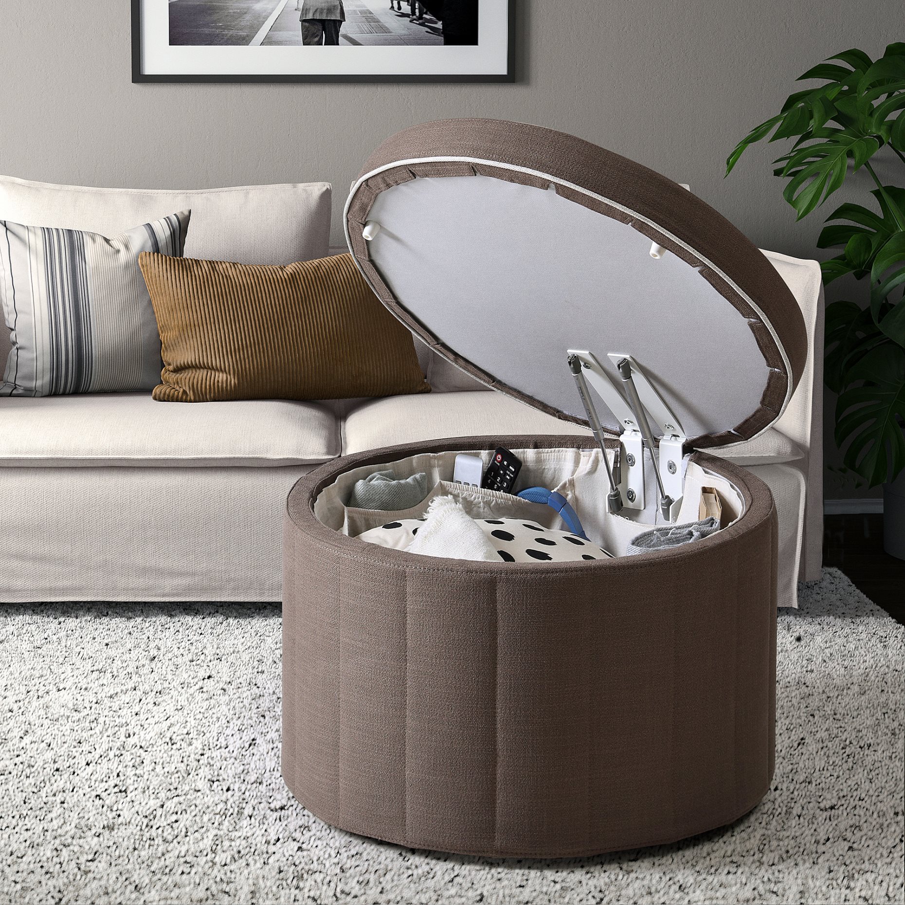 SIDSJÖ, pouffe with storage, 805.702.42