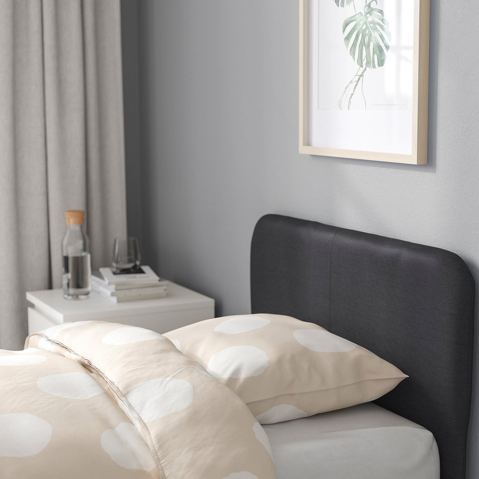 SLATTUM, upholstered bed frame, 90x200 cm, 805.712.51