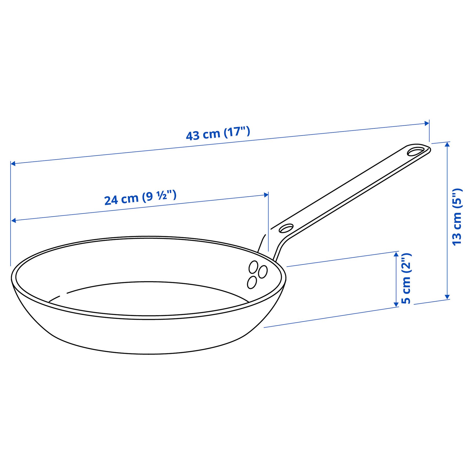 VARDAGEN, frying pan, 24 cm, 805.813.30