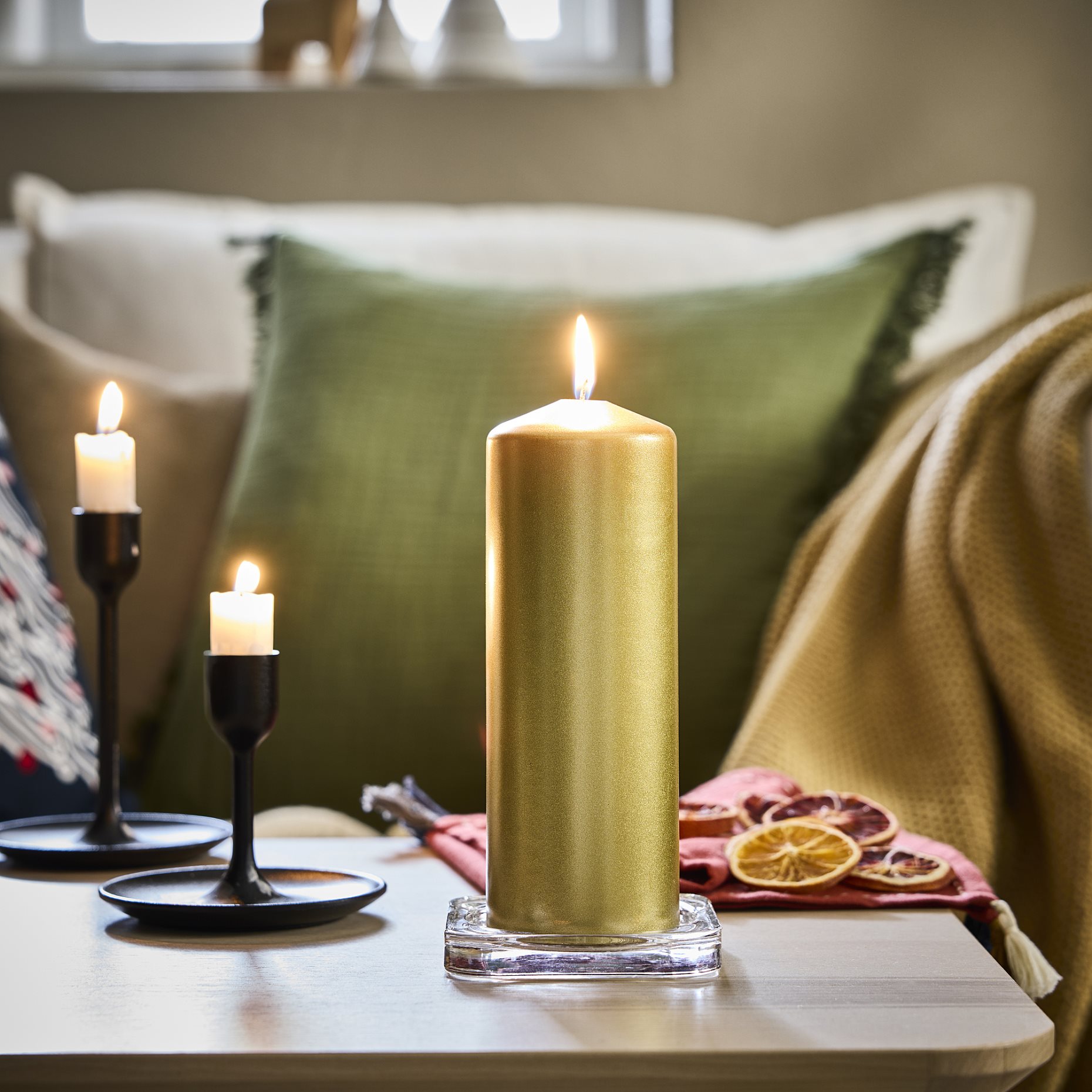 FENOMEN, unscented pillar candle, 19 cm, 805.995.04