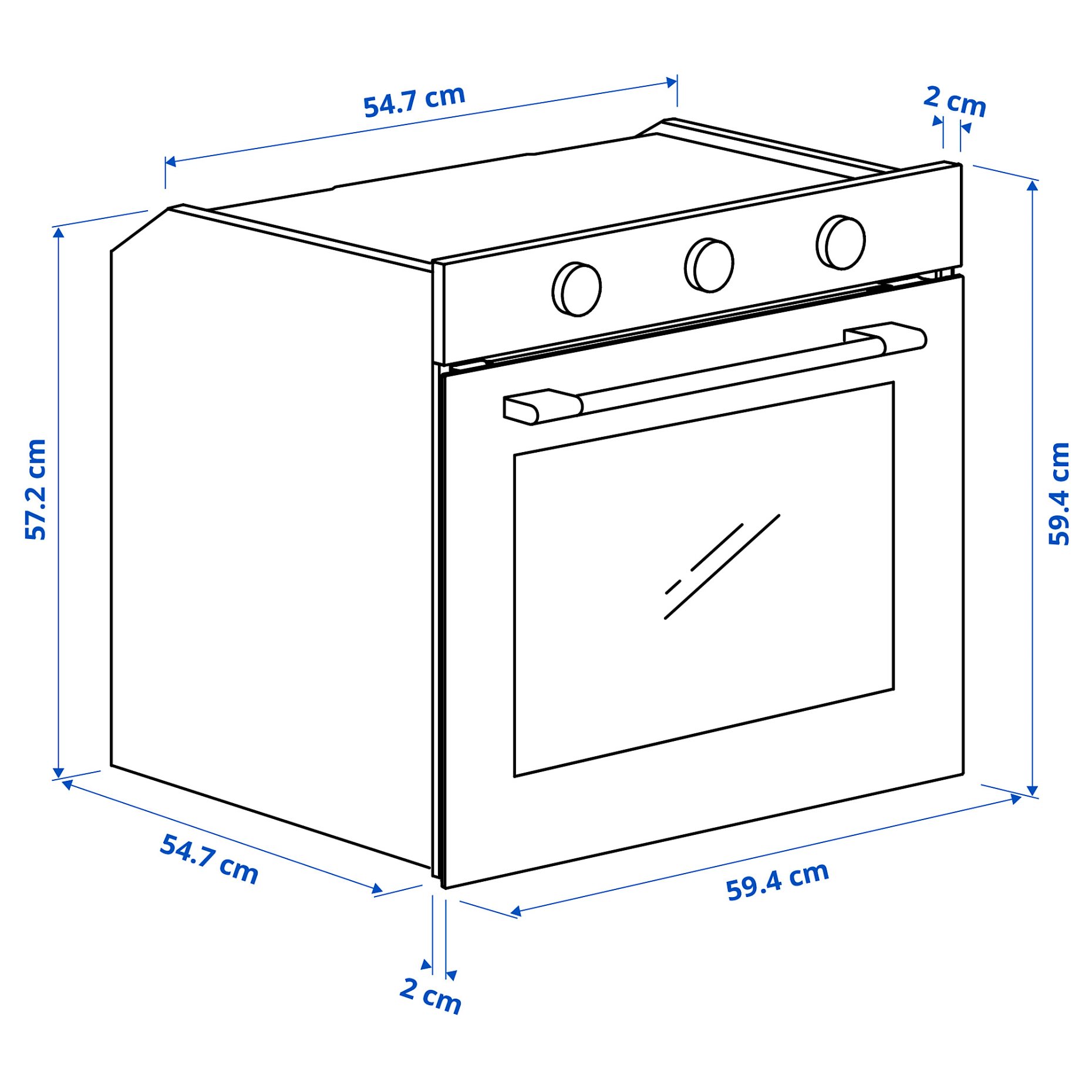 SPJUTBO, φούρνος με αερόθερμο, IKEA 300, 806.002.44