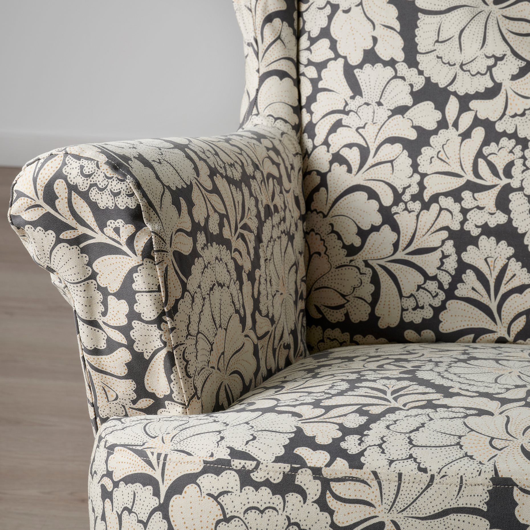 STRANDMON, slipcover for wing chair, 806.056.37