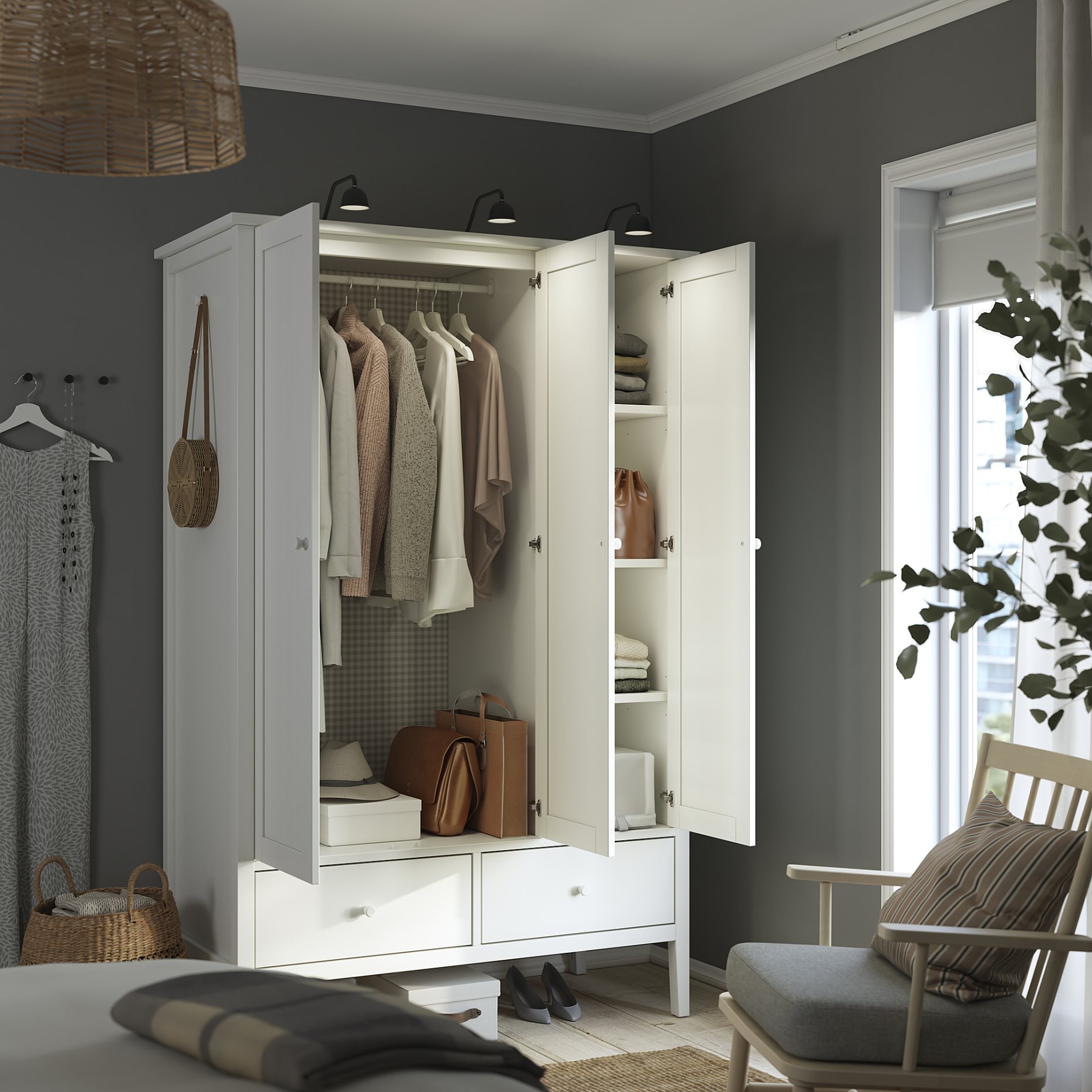 GULLABERG, wardrobe, 128x64x201 cm, 806.099.04