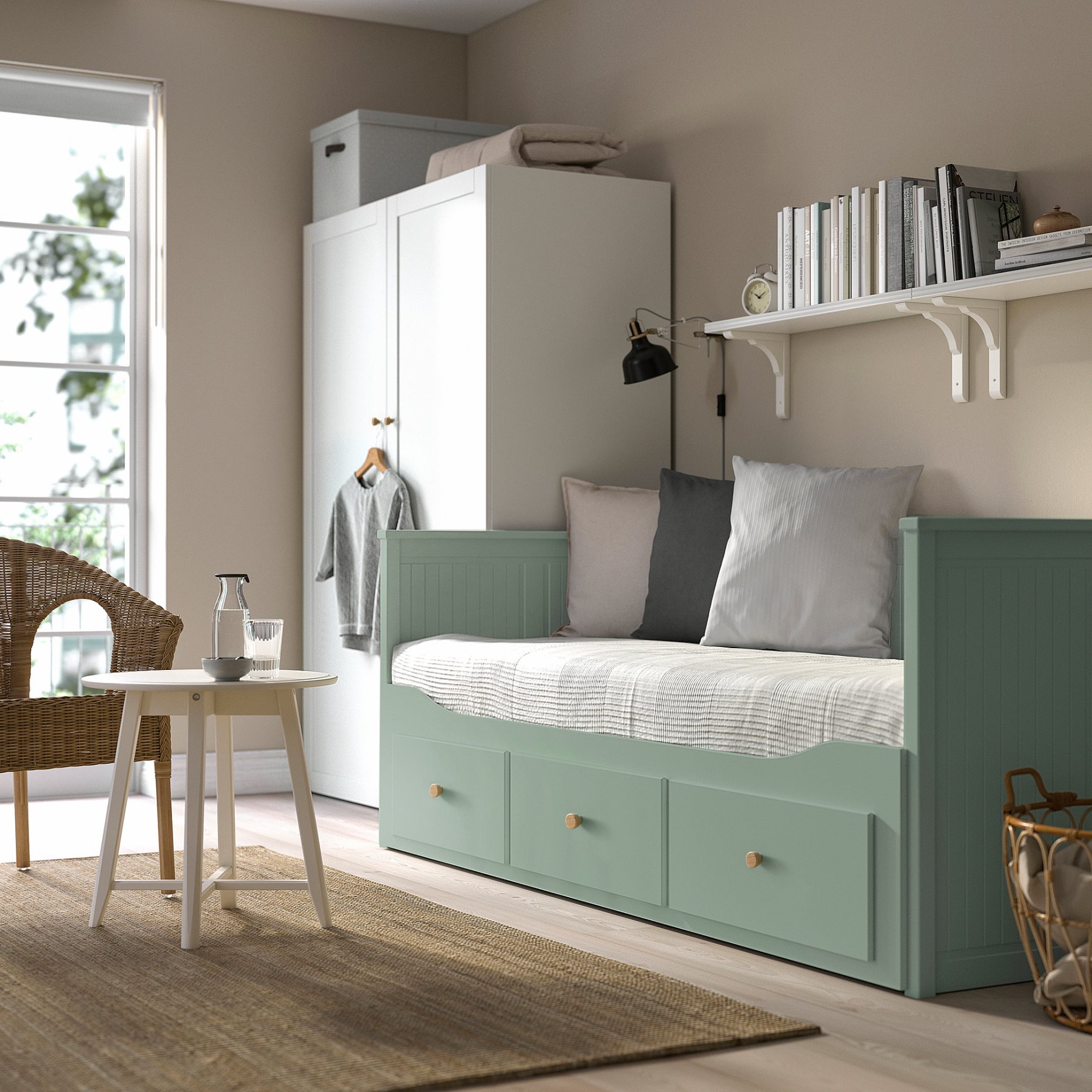 HEMNES, day-bed frame with 3 drawers, 80x200 cm, 806.228.92