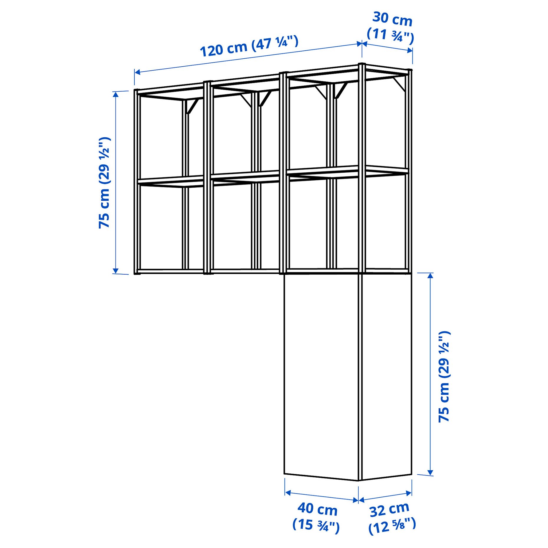 ENHET, σύνθεση αποθήκευσης για χώρο πλυντήριου, 893.314.88