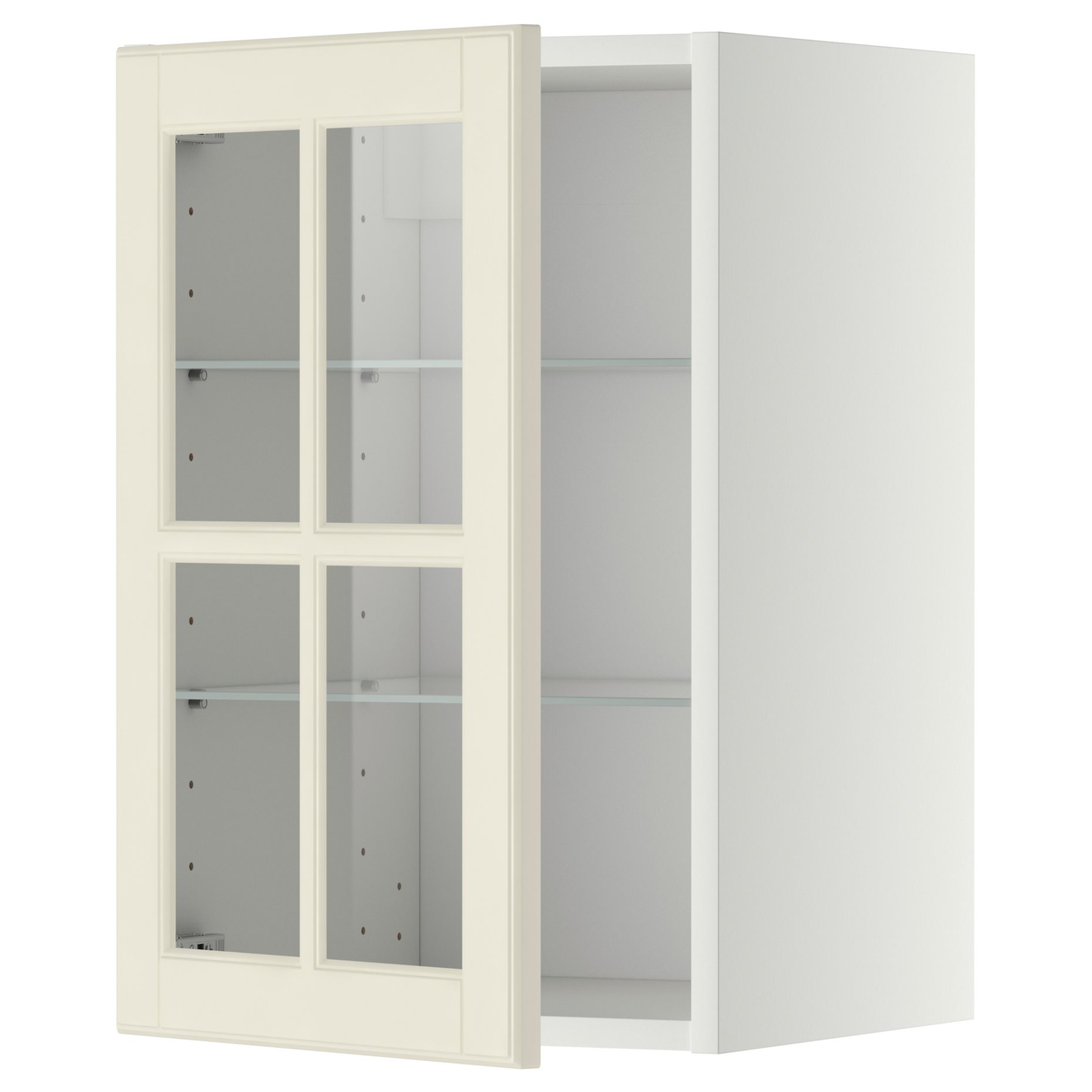 METOD, wall cabinet with shelves/glass door, 40x60 cm, 893.949.75