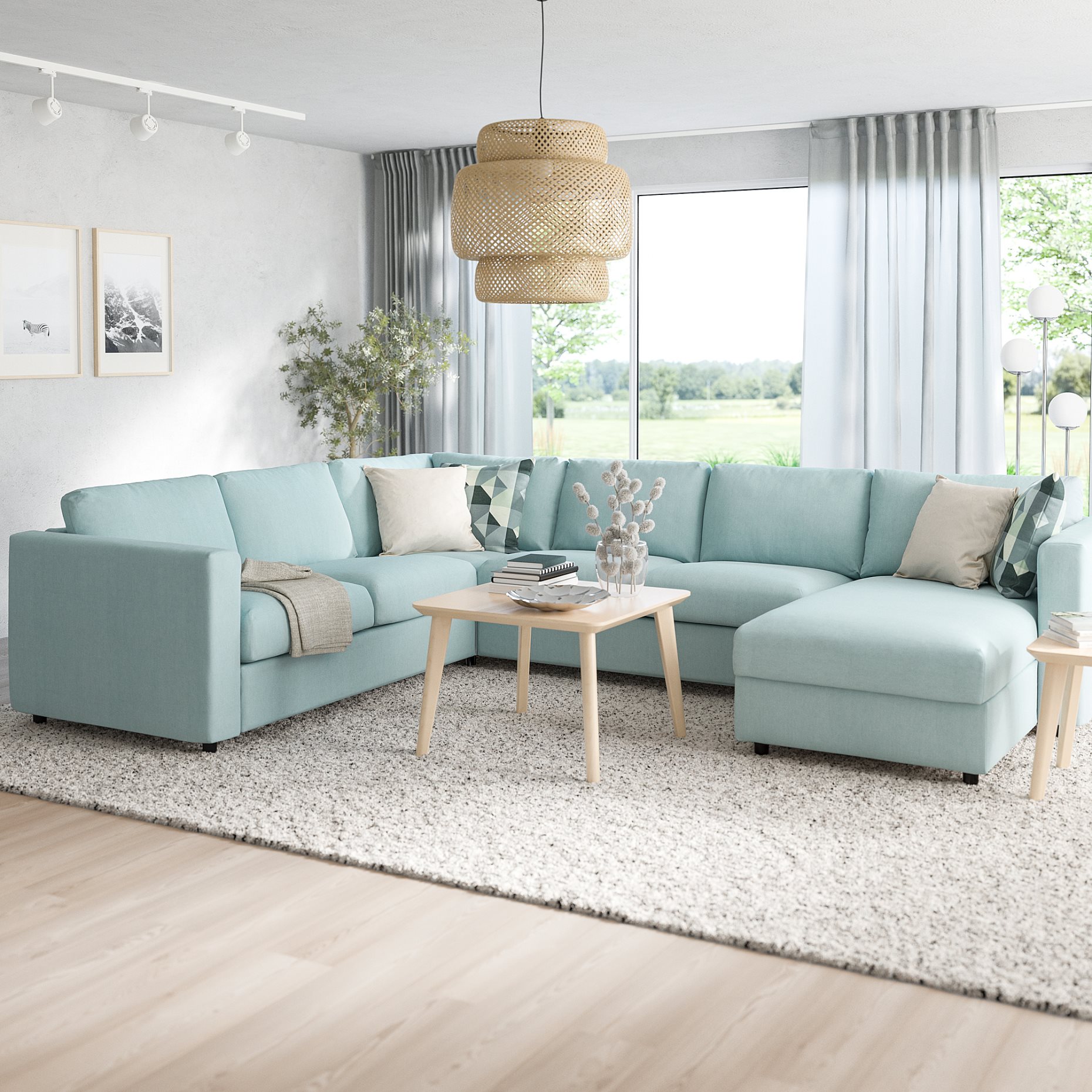 VIMLE, corner sofa, 5-seat with chaise longue, 893.996.90