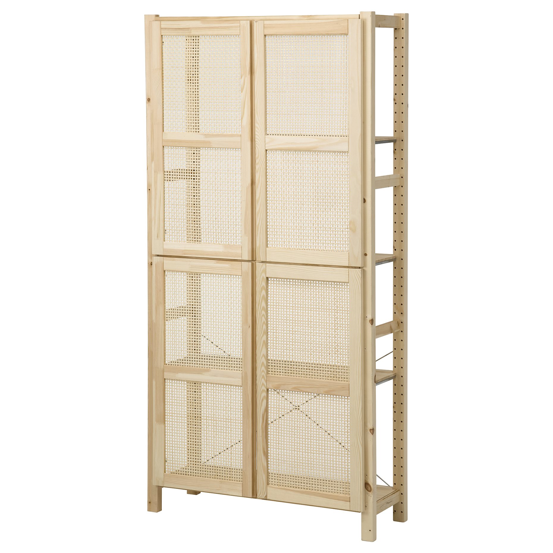 IVAR, shelving unit with doors, 89x30x179 cm, 894.034.61