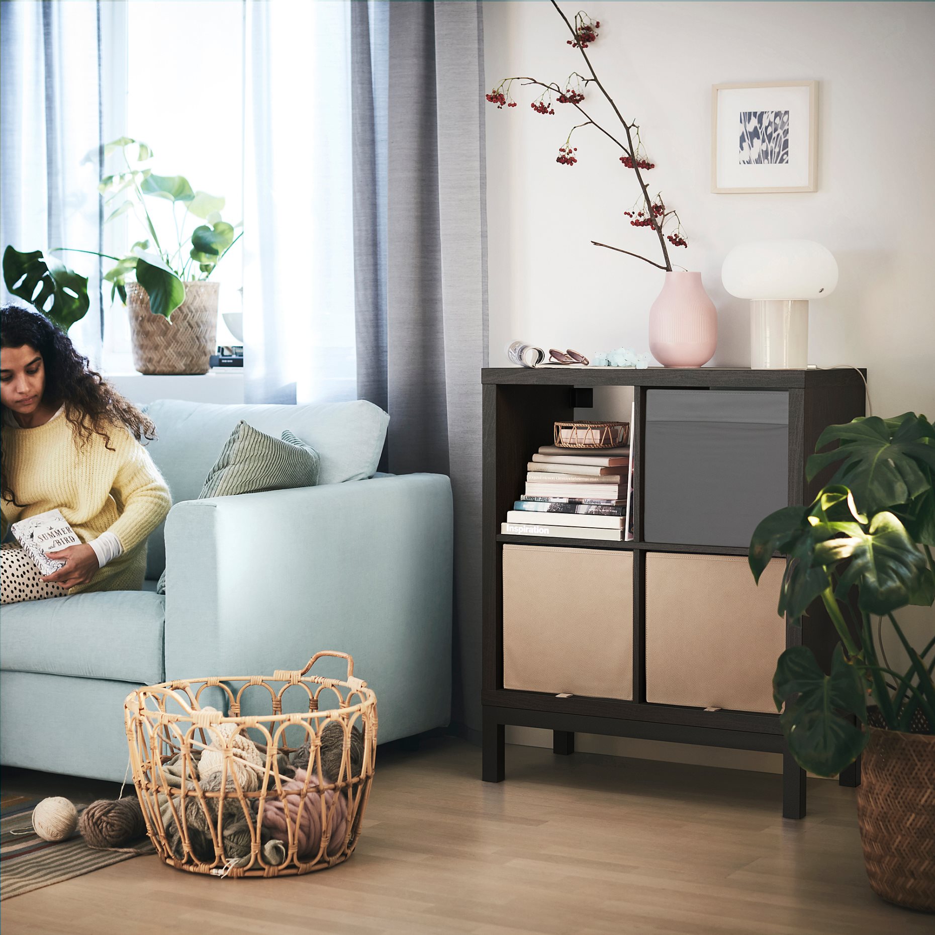 KALLAX, shelving unit with underframe, 77x94 cm, 894.426.17