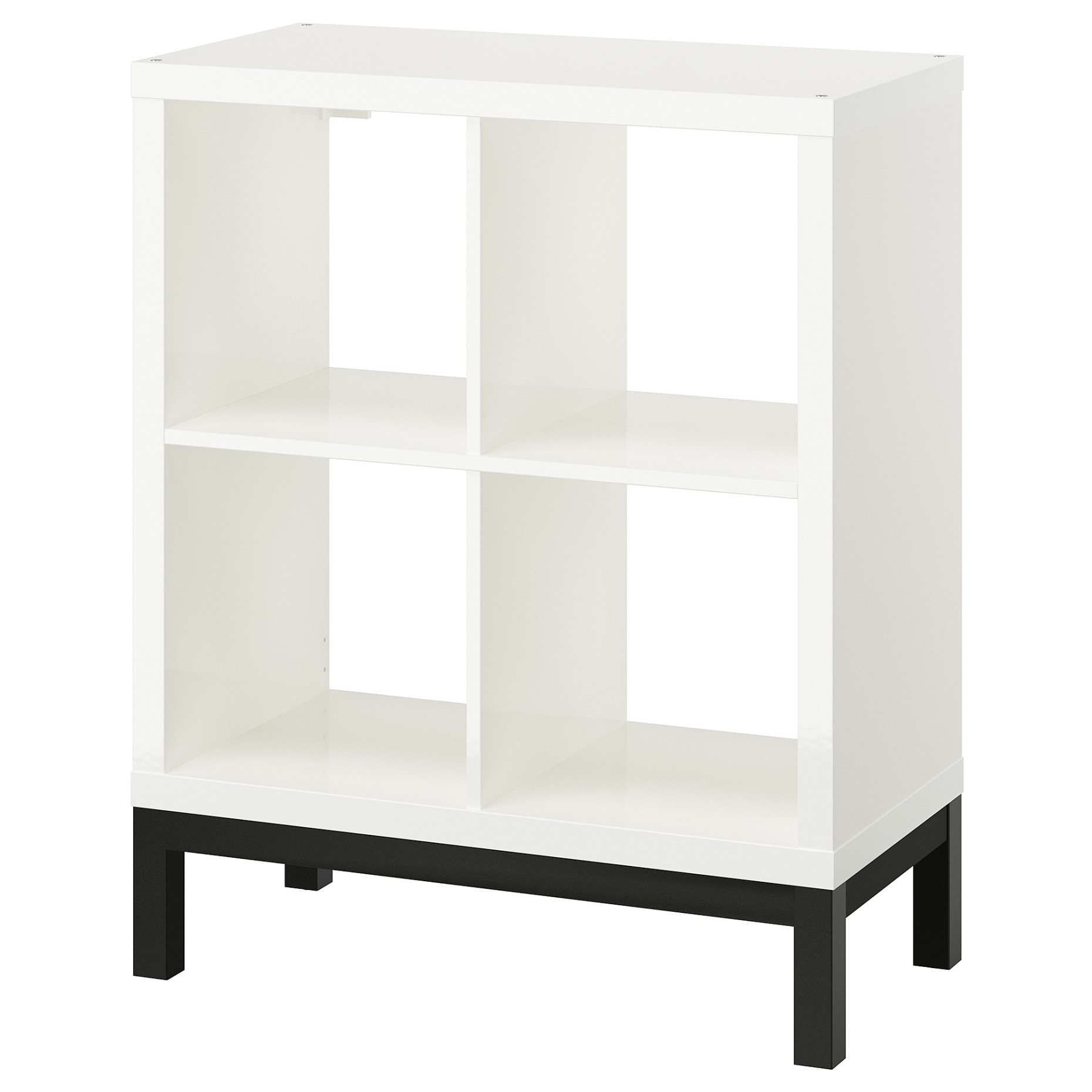 KALLAX, shelving unit with underframe/high-gloss, 77x94 cm, 894.426.22