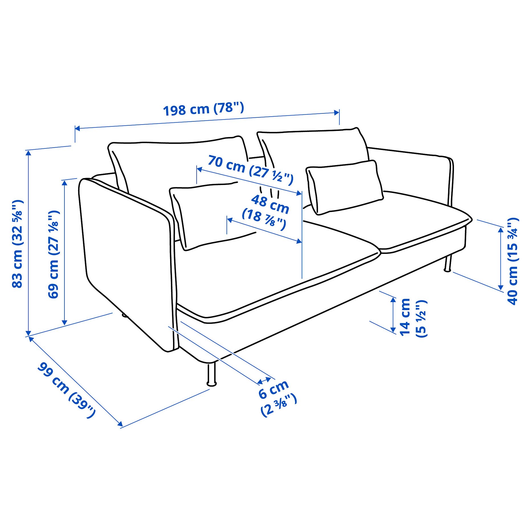 SÖDERHAMN, 3-seat sofa, 894.496.90