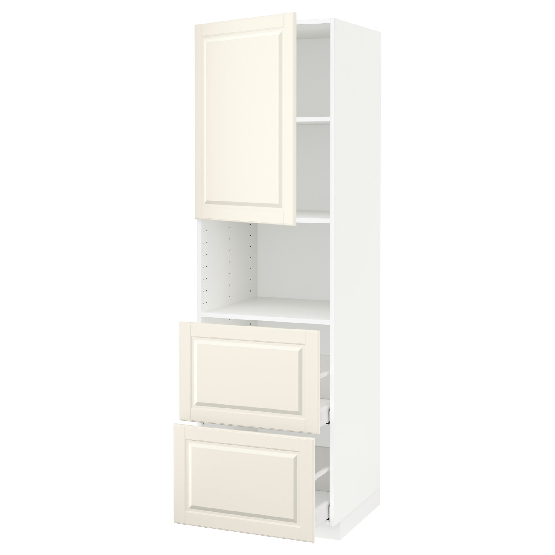 METOD, high cabinet for microwave with door/2 drawers, 60x60x200 cm, 894.552.28
