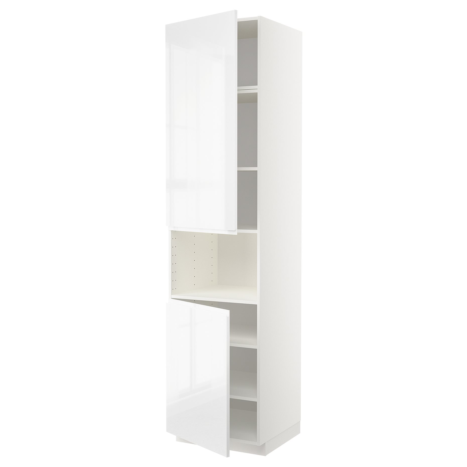 METOD, high cabinet for microwave with 2 doors/shelves, 60x60x240 cm, 894.554.69