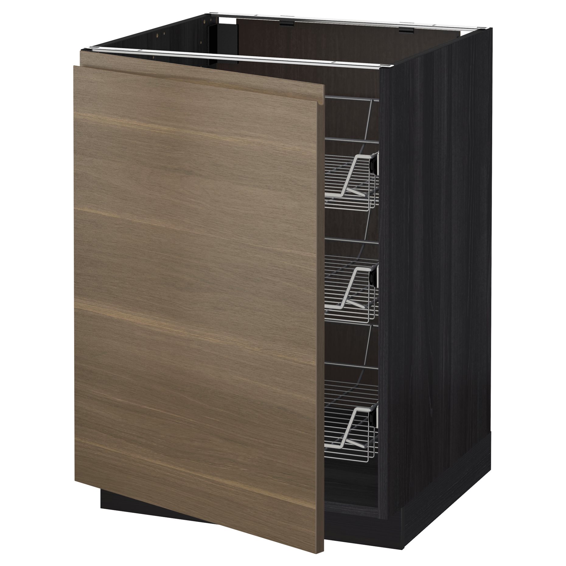METOD, base cabinet with wire baskets, 60x60 cm, 894.571.47