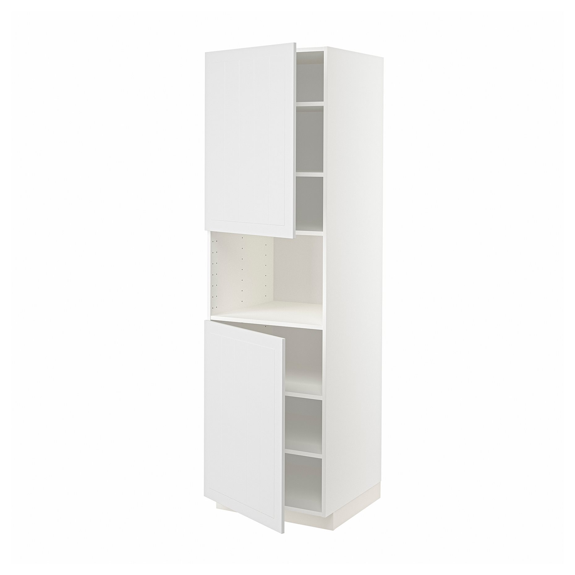 METOD, high cabinet for microwave with 2 doors/shelves, 60x60x200 cm, 894.581.04