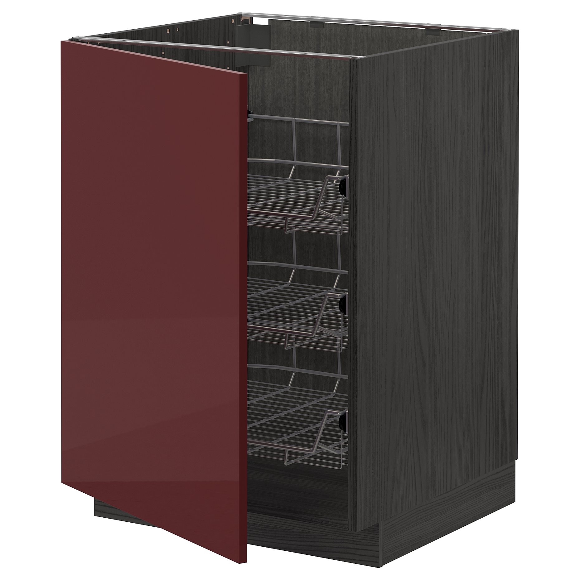 METOD, base cabinet with wire baskets, 60x60 cm, 894.639.21