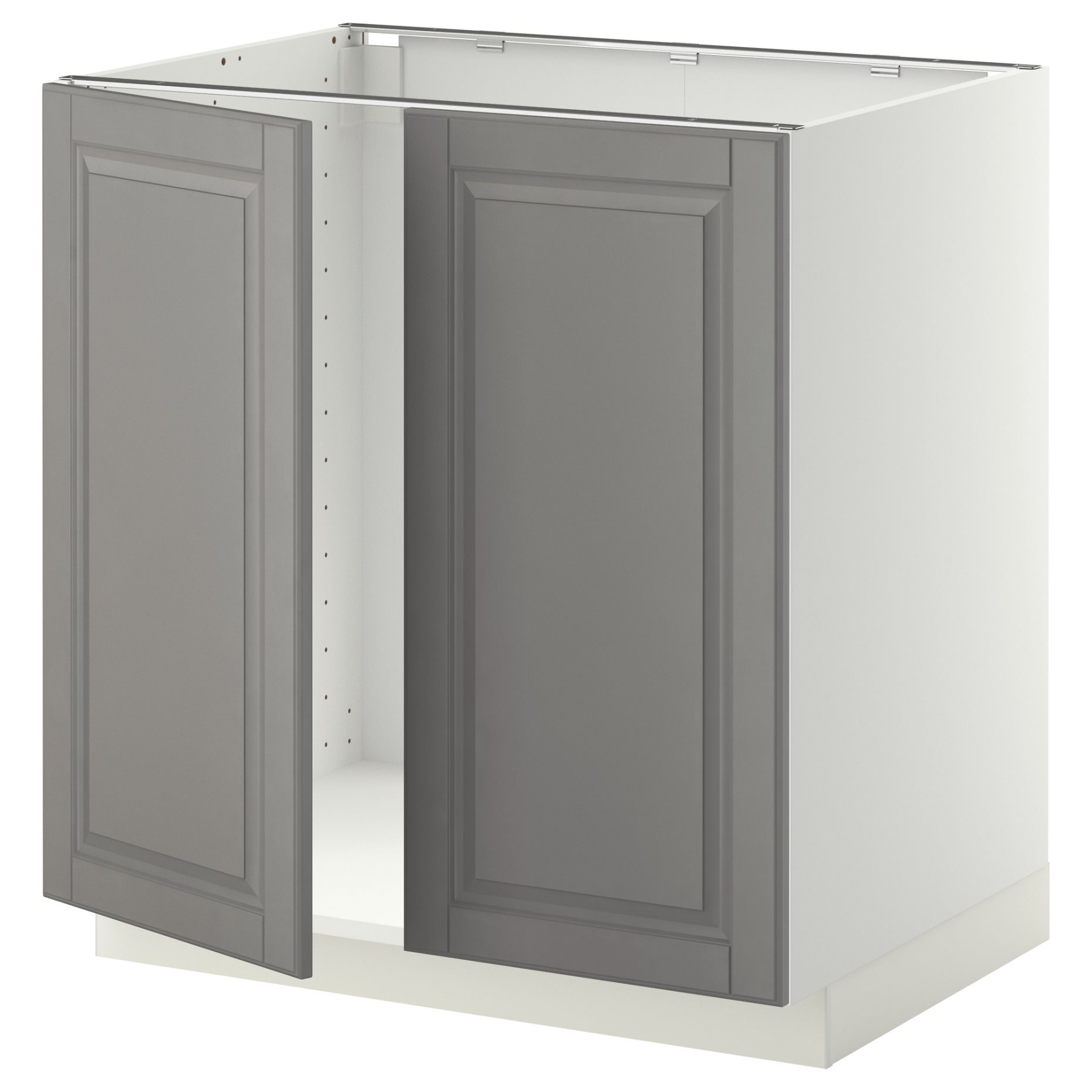 METOD, base cabinet for sink/2 doors, 80x60 cm, 894.666.08
