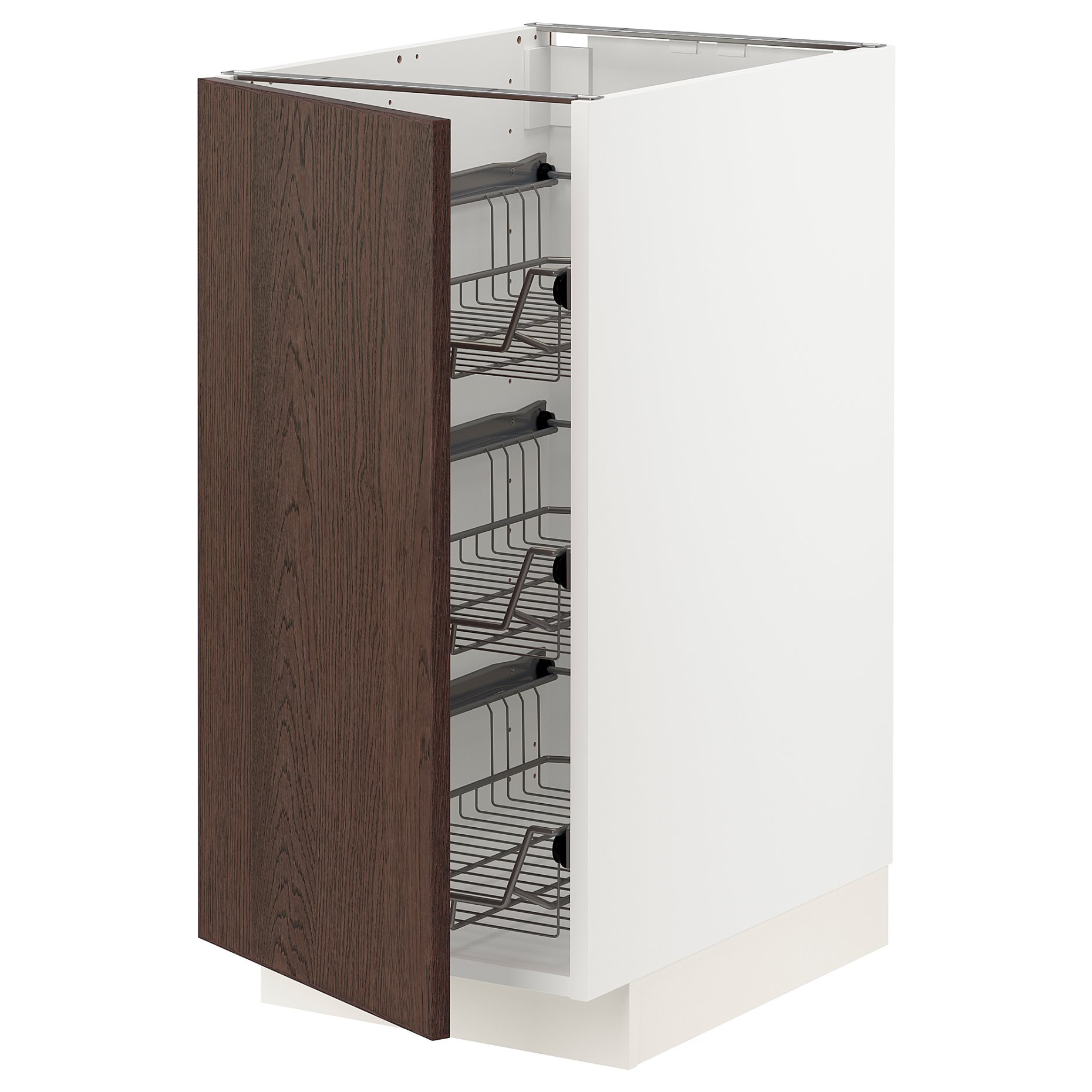 METOD, base cabinet with wire baskets, 40x60 cm, 894.678.58