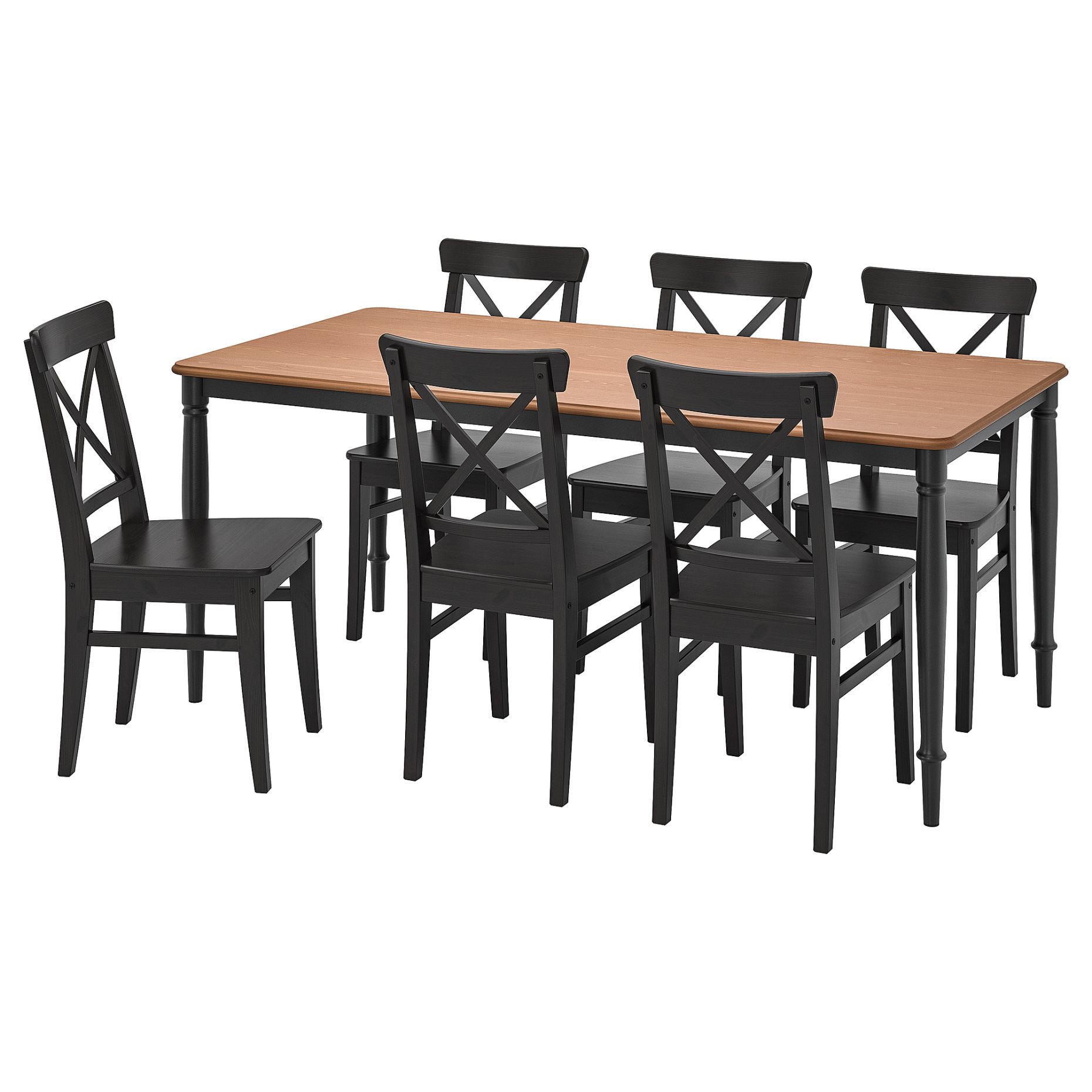 DANDERYD/INGOLF, table and 6 chairs, 180x90 cm, 894.783.95