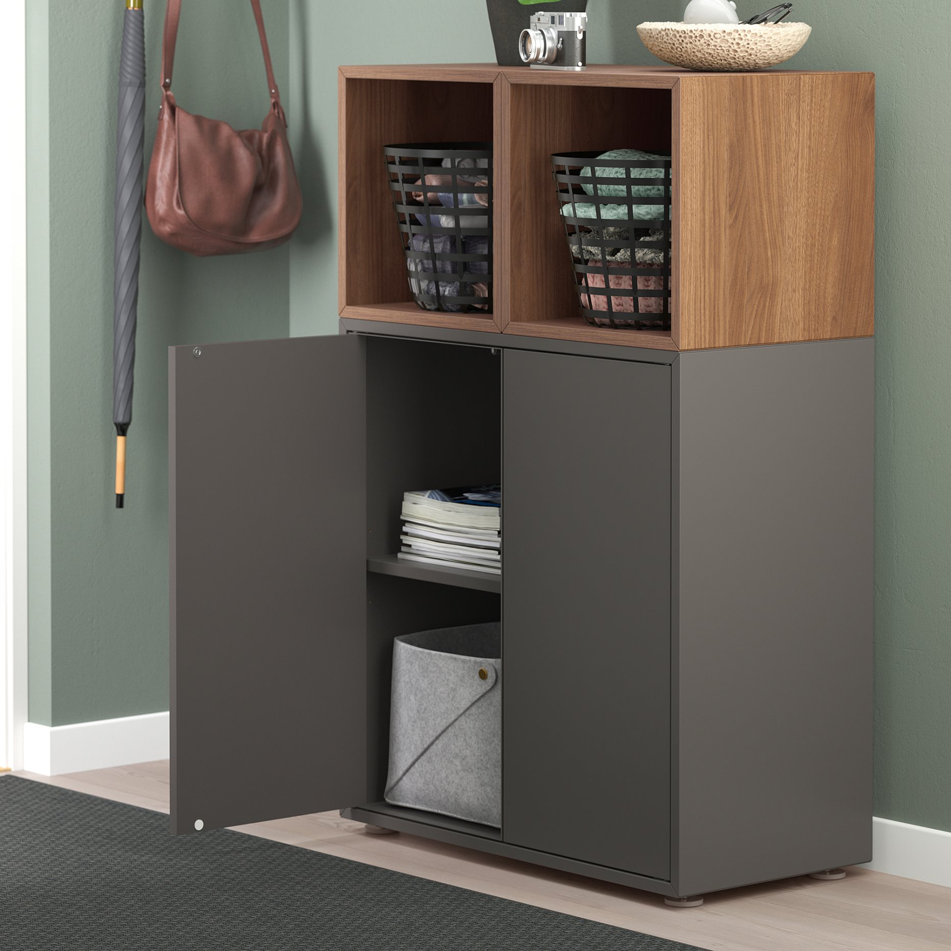 EKET, cabinet combination with legs, 70x35x107 cm, 894.927.68