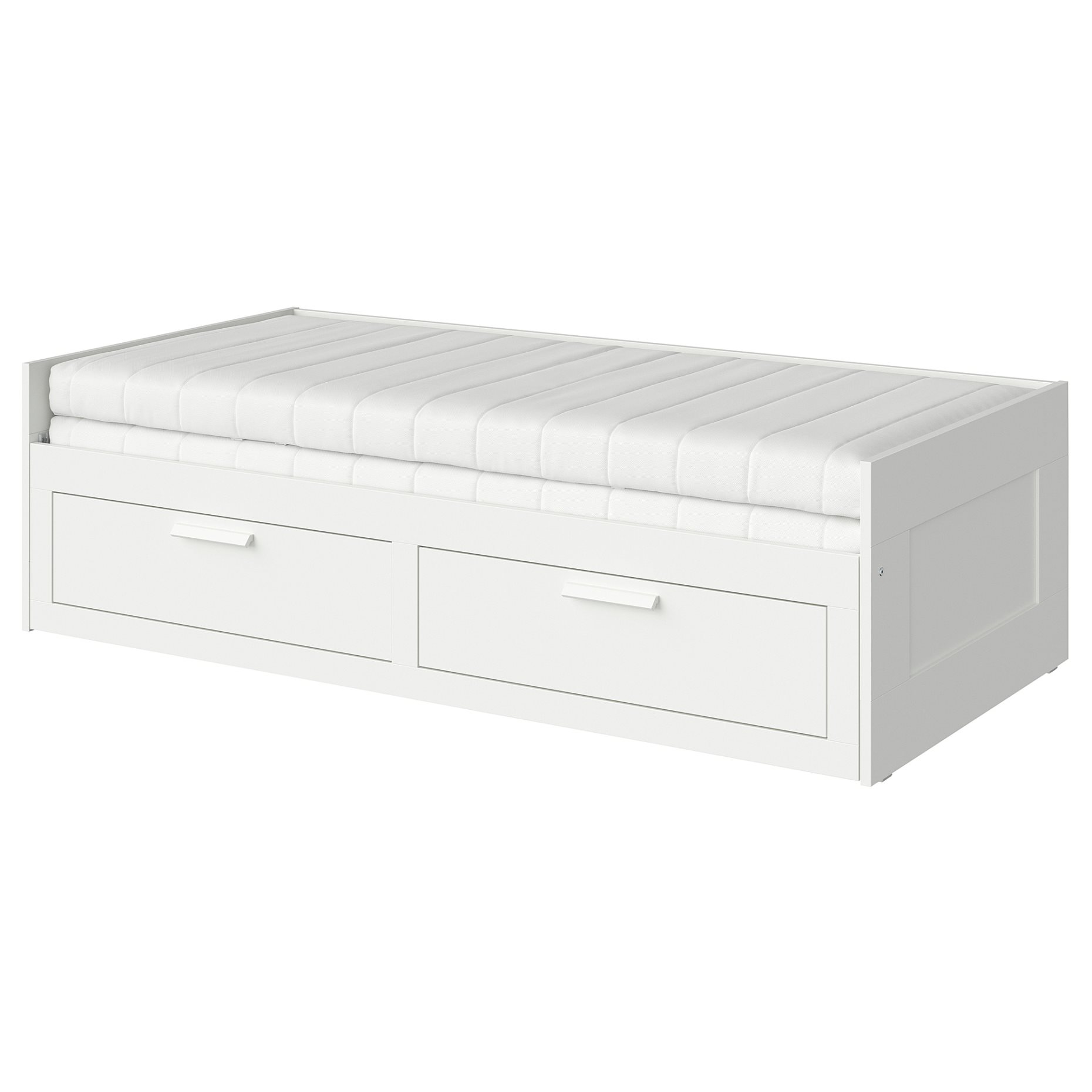 BRIMNES, day-bed with 2 drawers/2 mattresses, 80x200 cm, 894.944.99