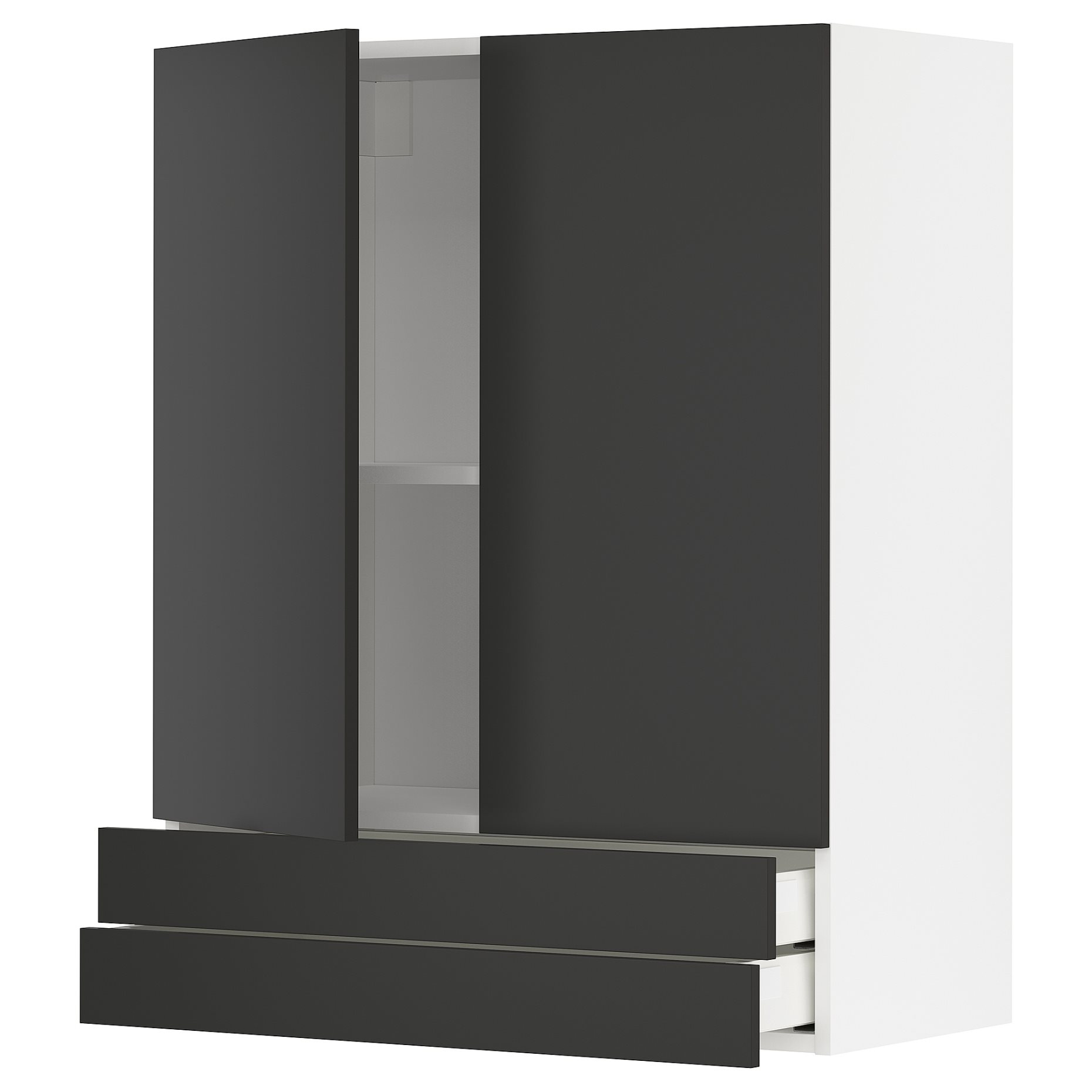 METOD, wall cabinet with 2 doors/2 drawers, 80x100 cm, 894.986.85