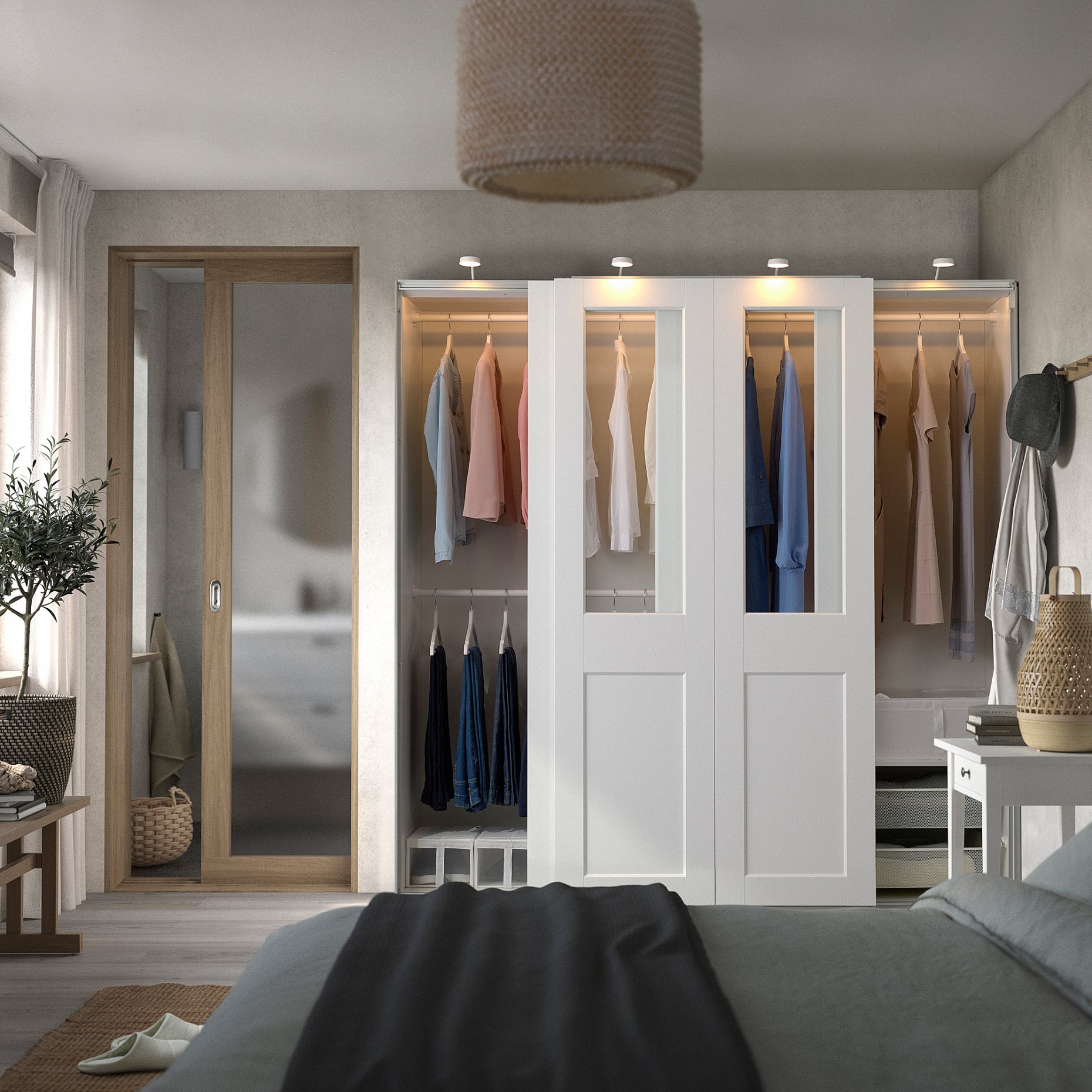 PAX/GRIMO, wardrobe combination, 200x66x201 cm, 895.028.47