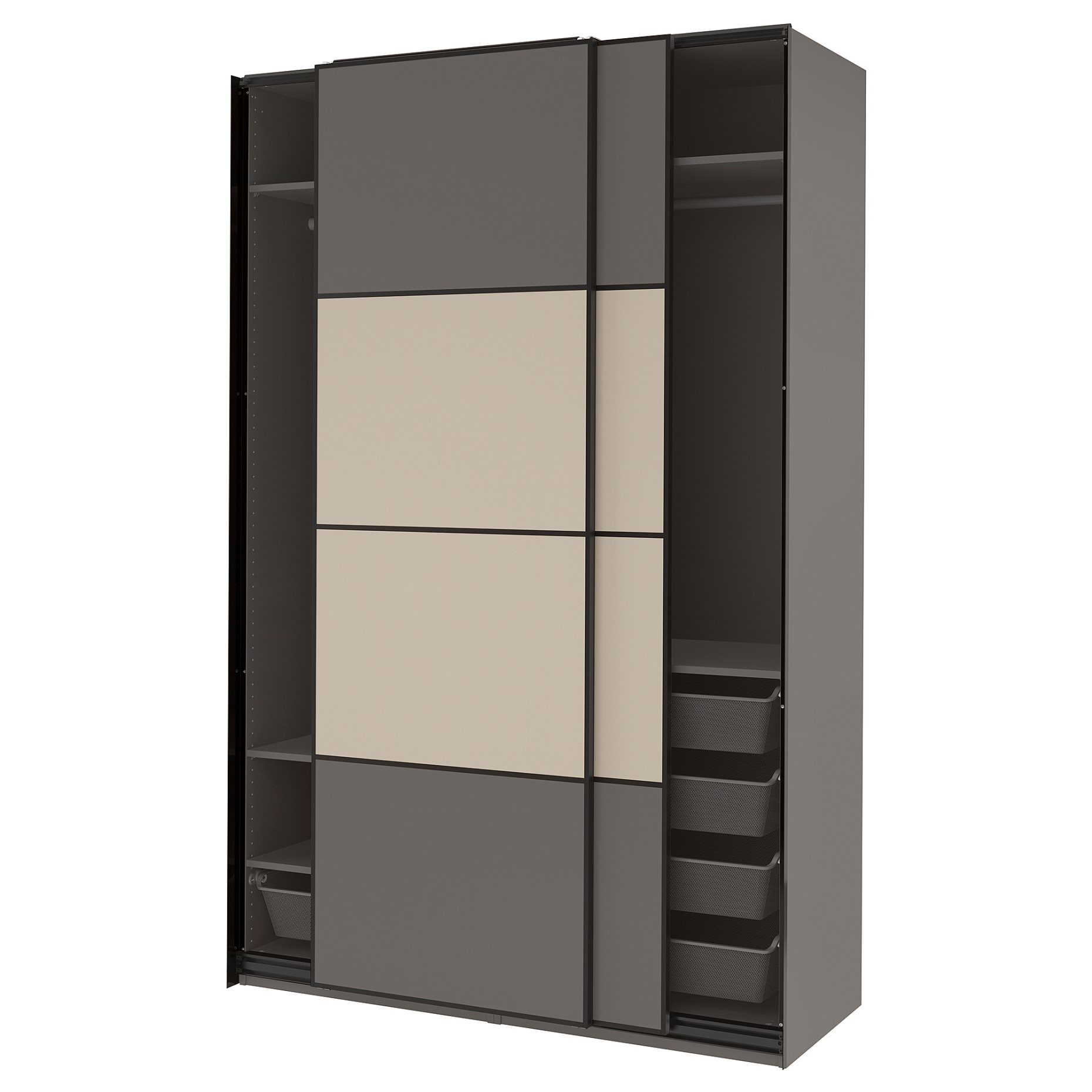 PAX/MEHAMN, ντουλάπα με συρόμενες πόρτες, 150x66x236 cm, 895.028.90