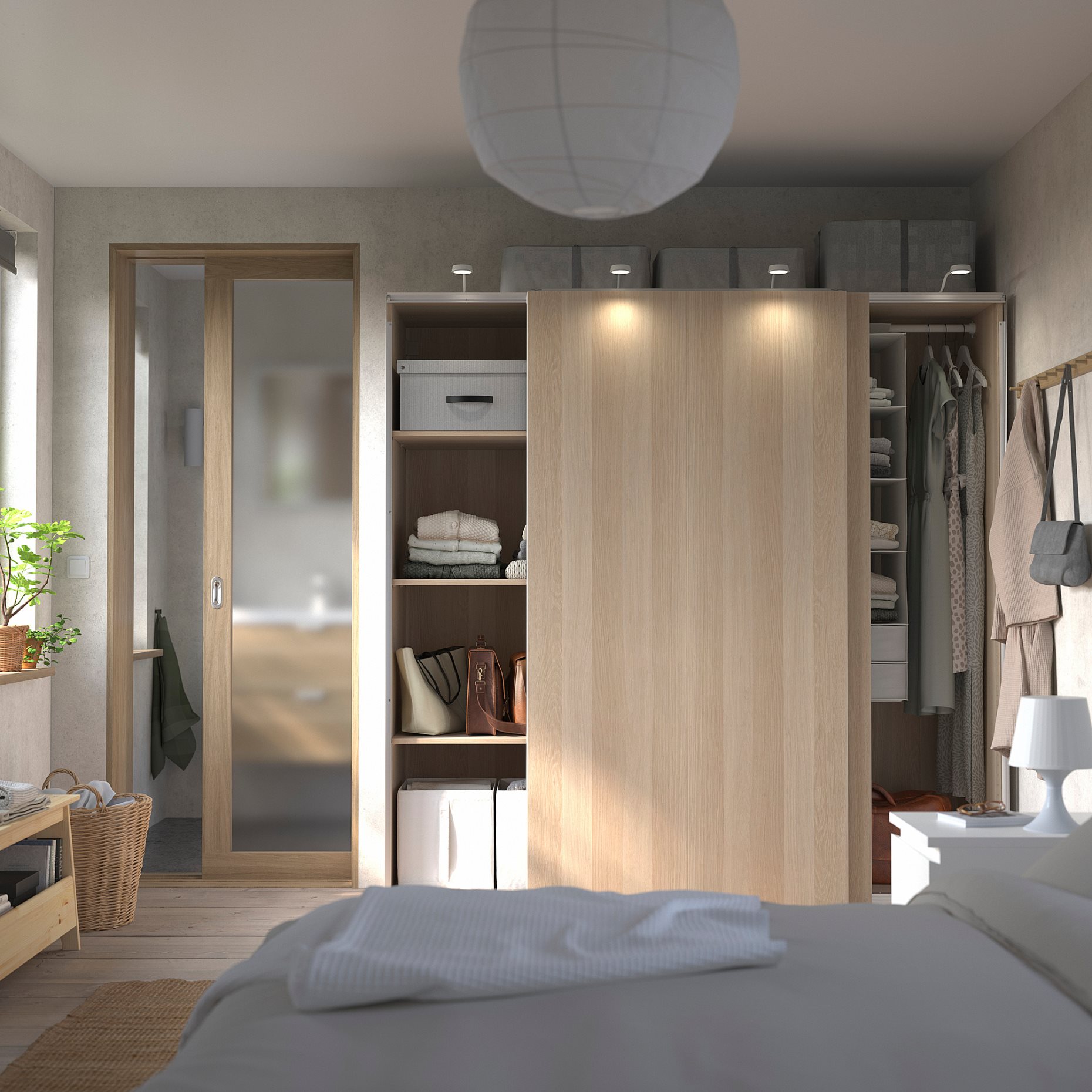 PAX/HASVIK, wardrobe combination, 200x66x201 cm, 895.031.54