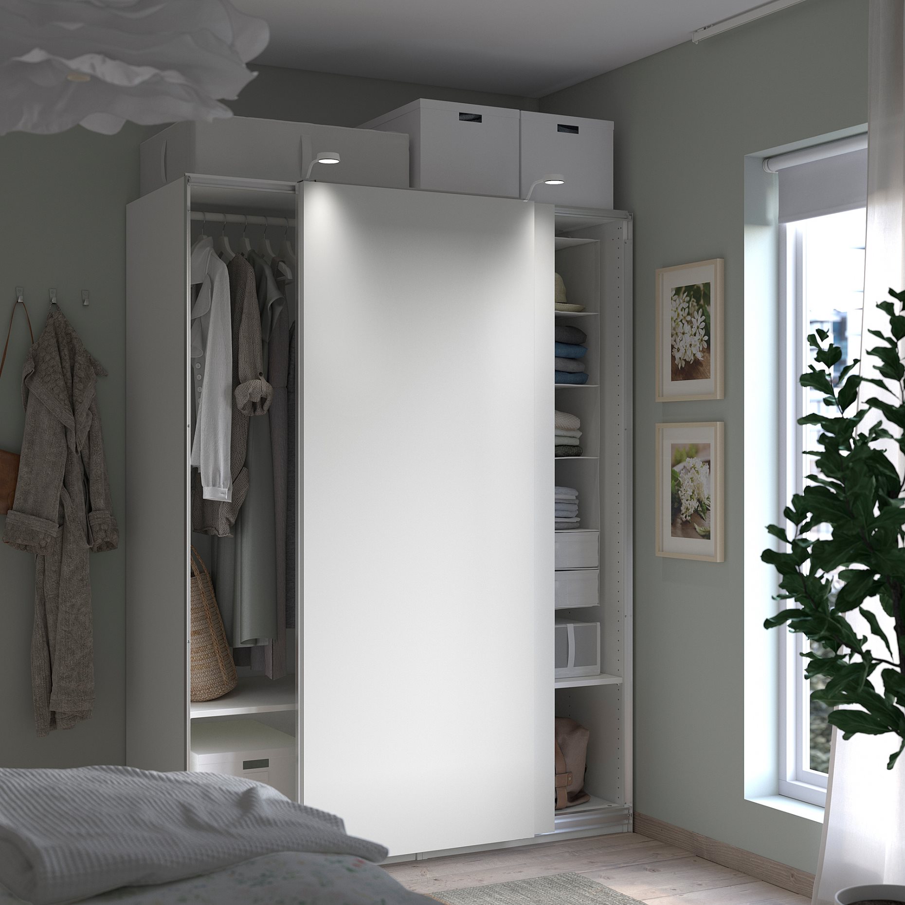 PAX/HASVIK, wardrobe combination, 150x66x201 cm, 895.031.68