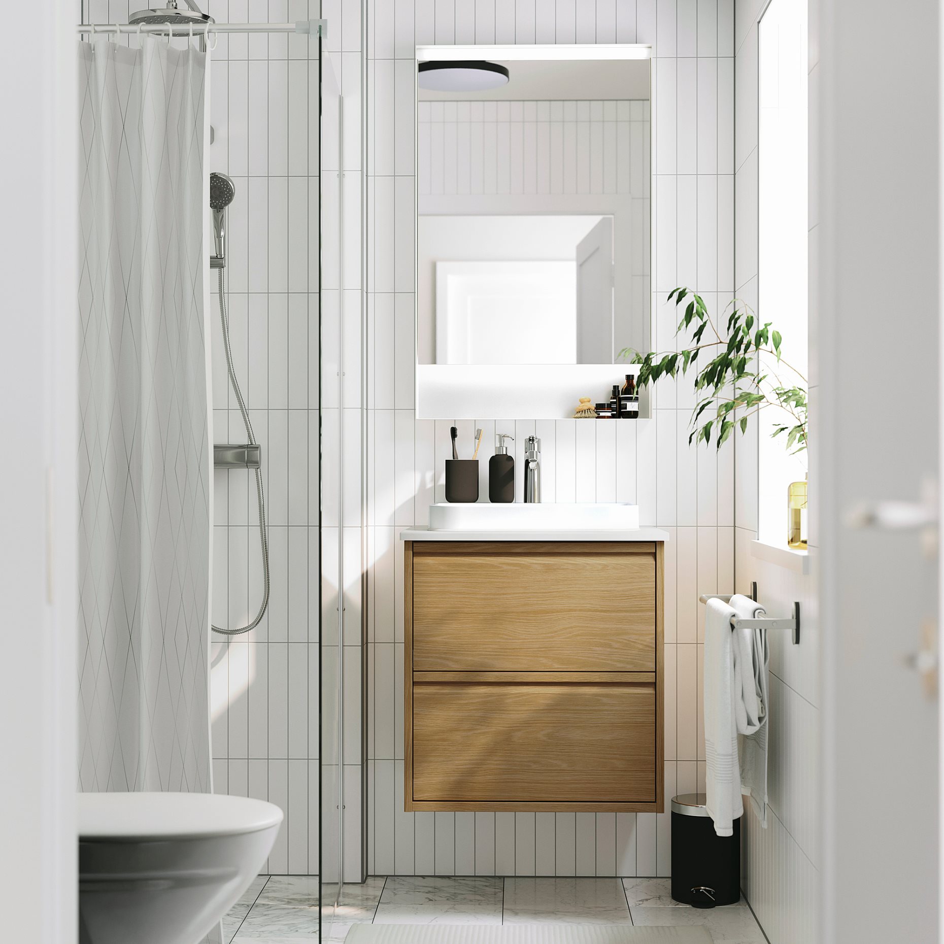 ANGSJON/BACKSJON, wash-stand with drawers/wash-basin/tap, 62x49x71 cm, 895.139.64