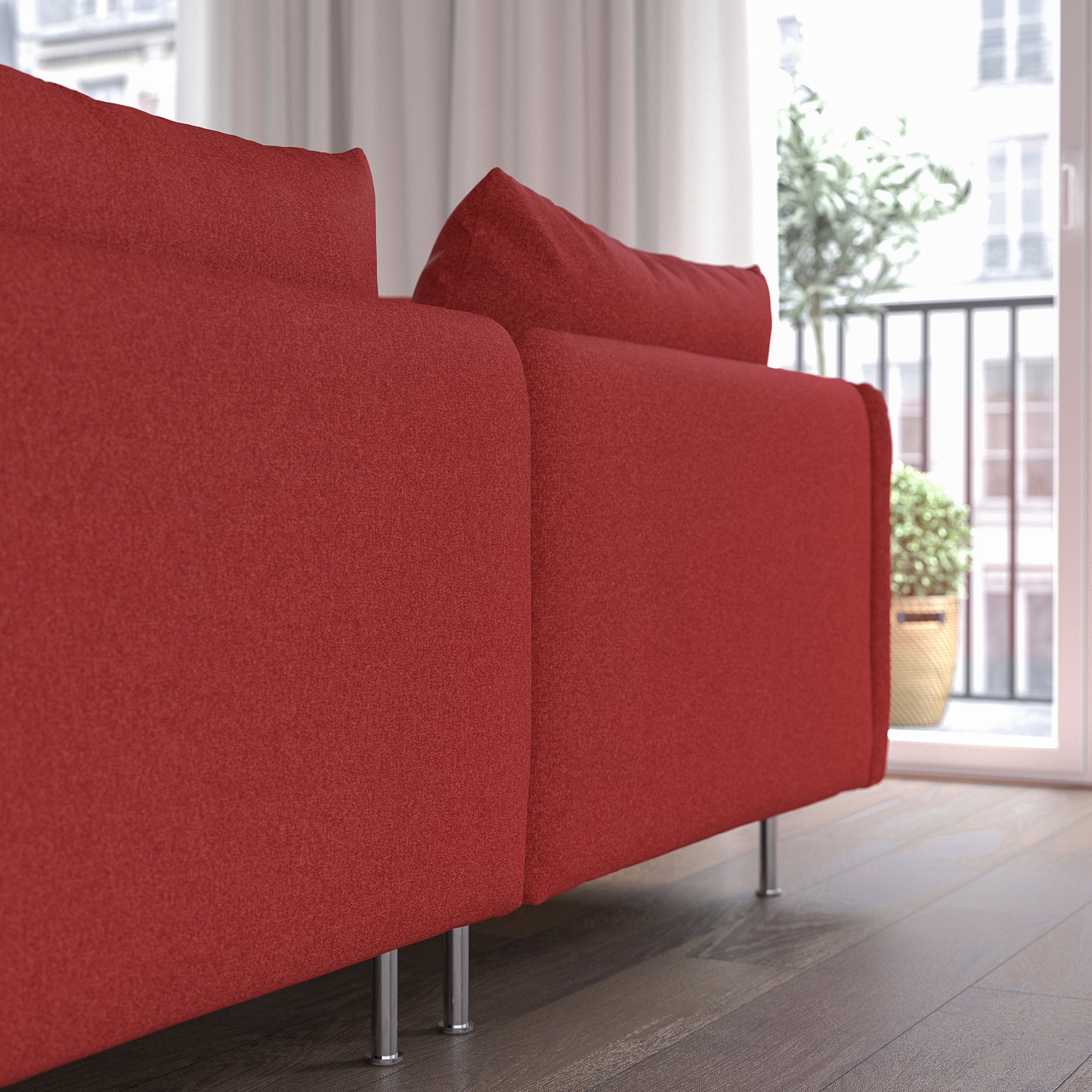 SÖDERHAMN, 3-seat sofa with open end, 895.144.64