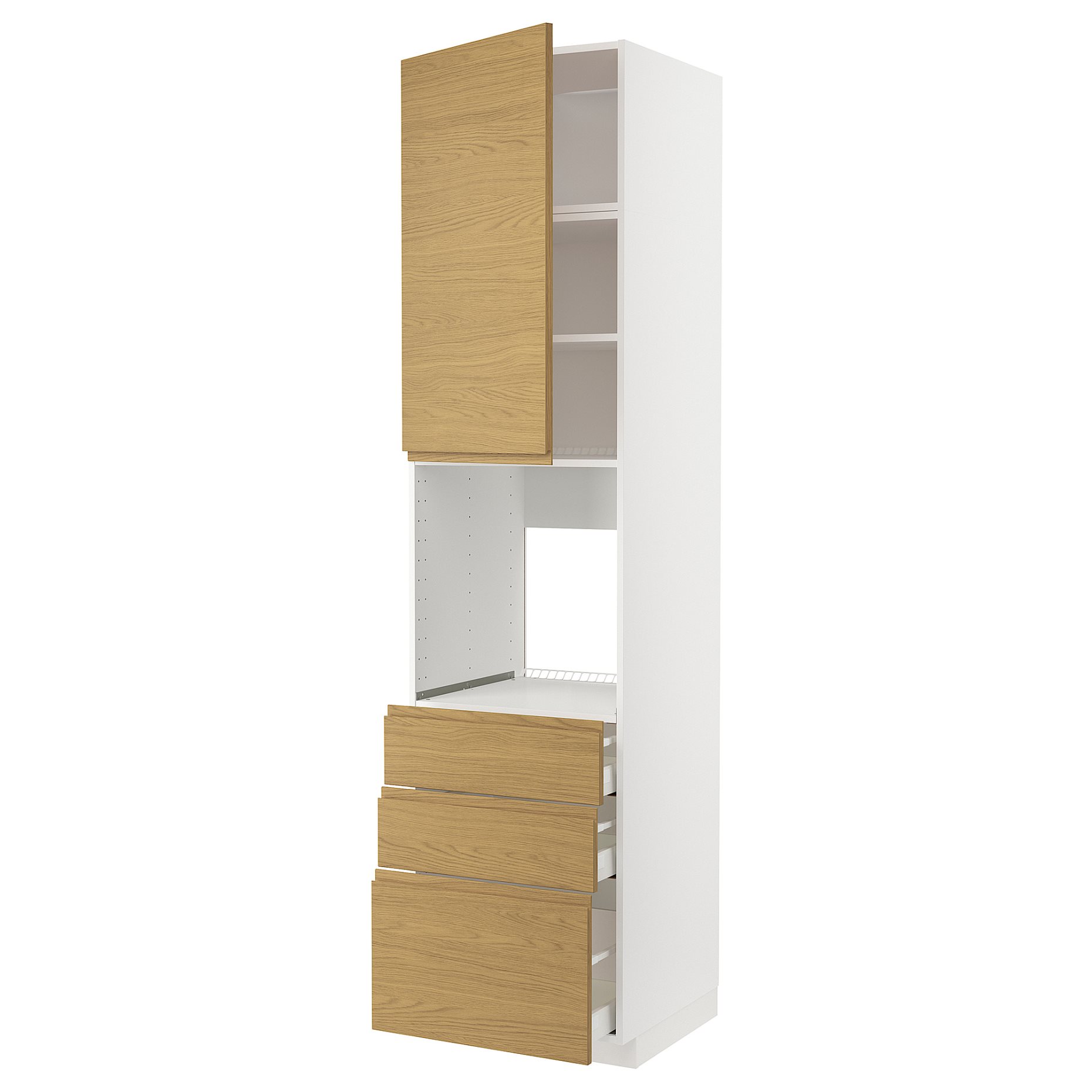 METOD, high cabinet for oven with door/3 drawers, 60x60x240 cm, 895.389.31